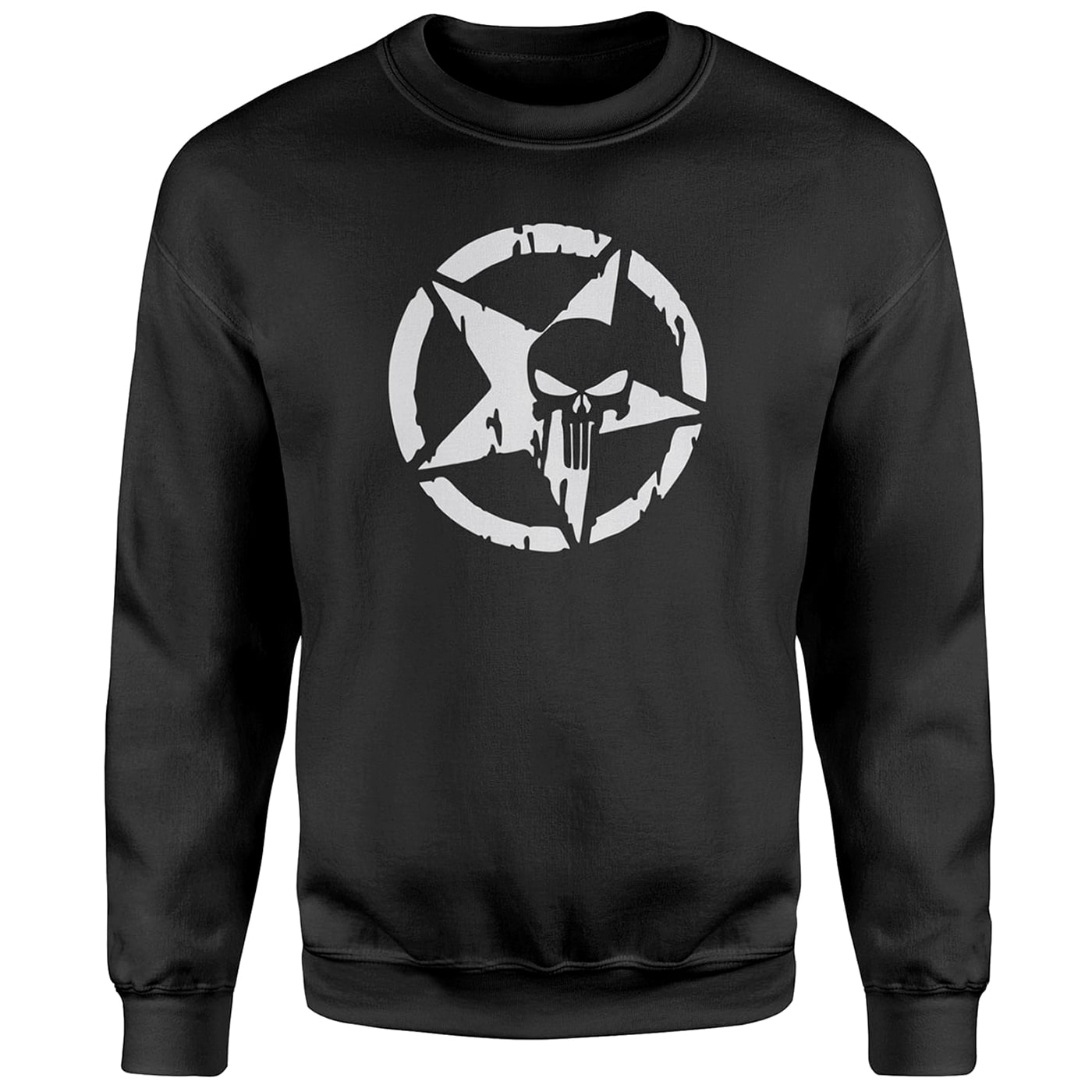 TigerWood Military Punisher Sweatshirt - Black