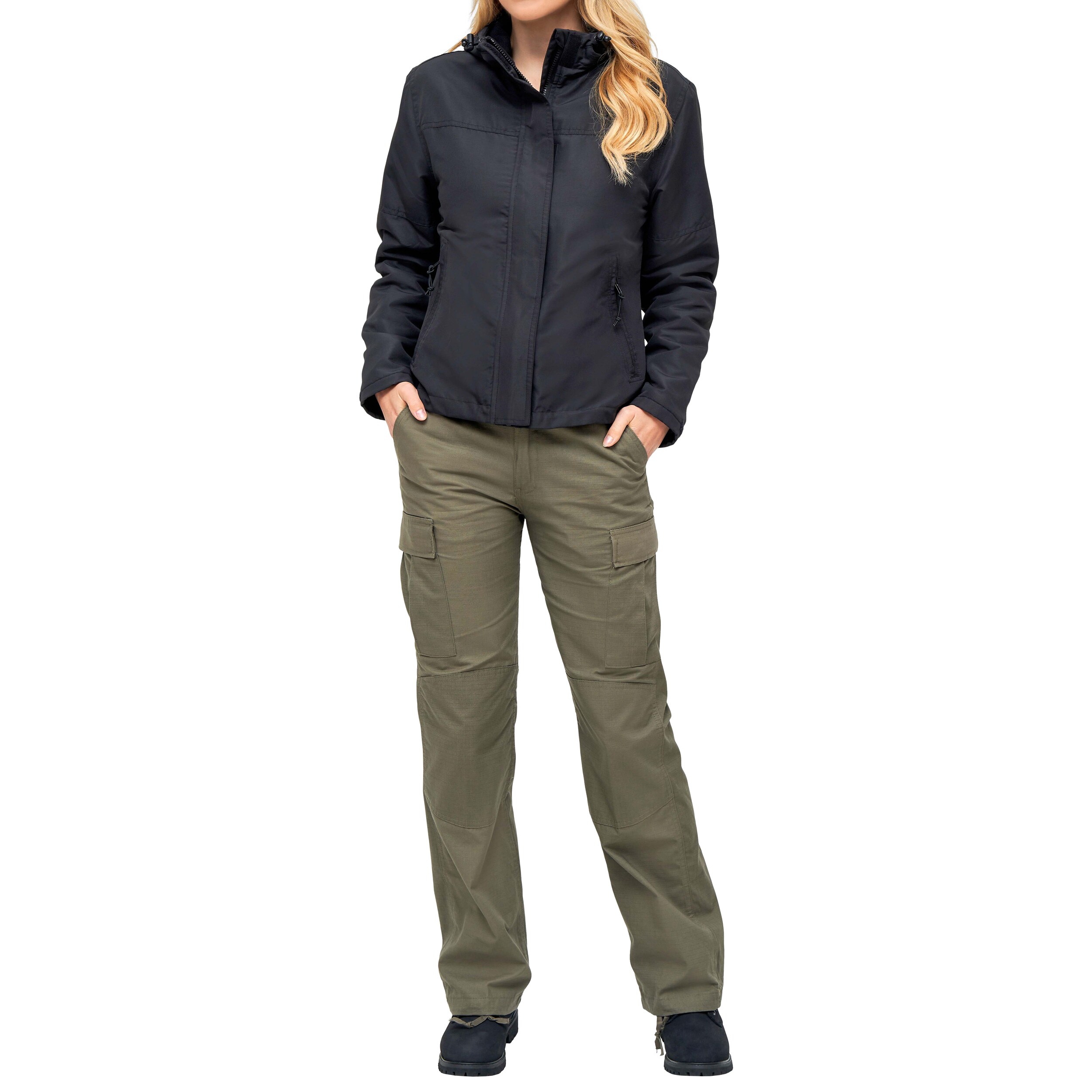 Brandit Windbreaker Frontzip Women's Jacket - Black