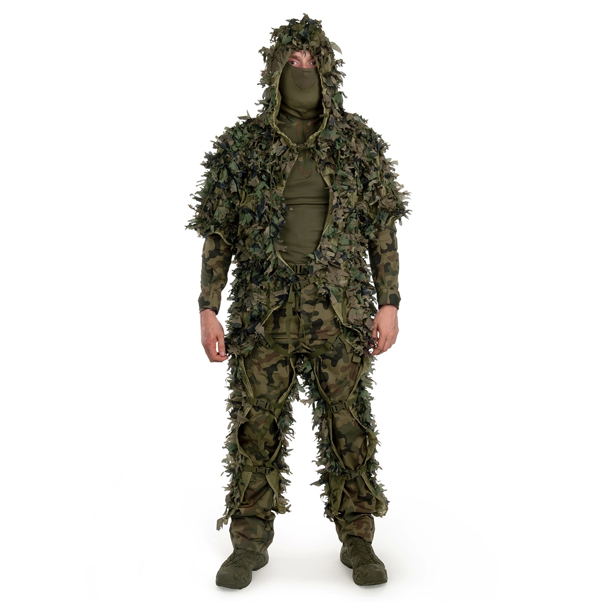 Helikon Leaf Ghilie Set US Woodland camouflage suit