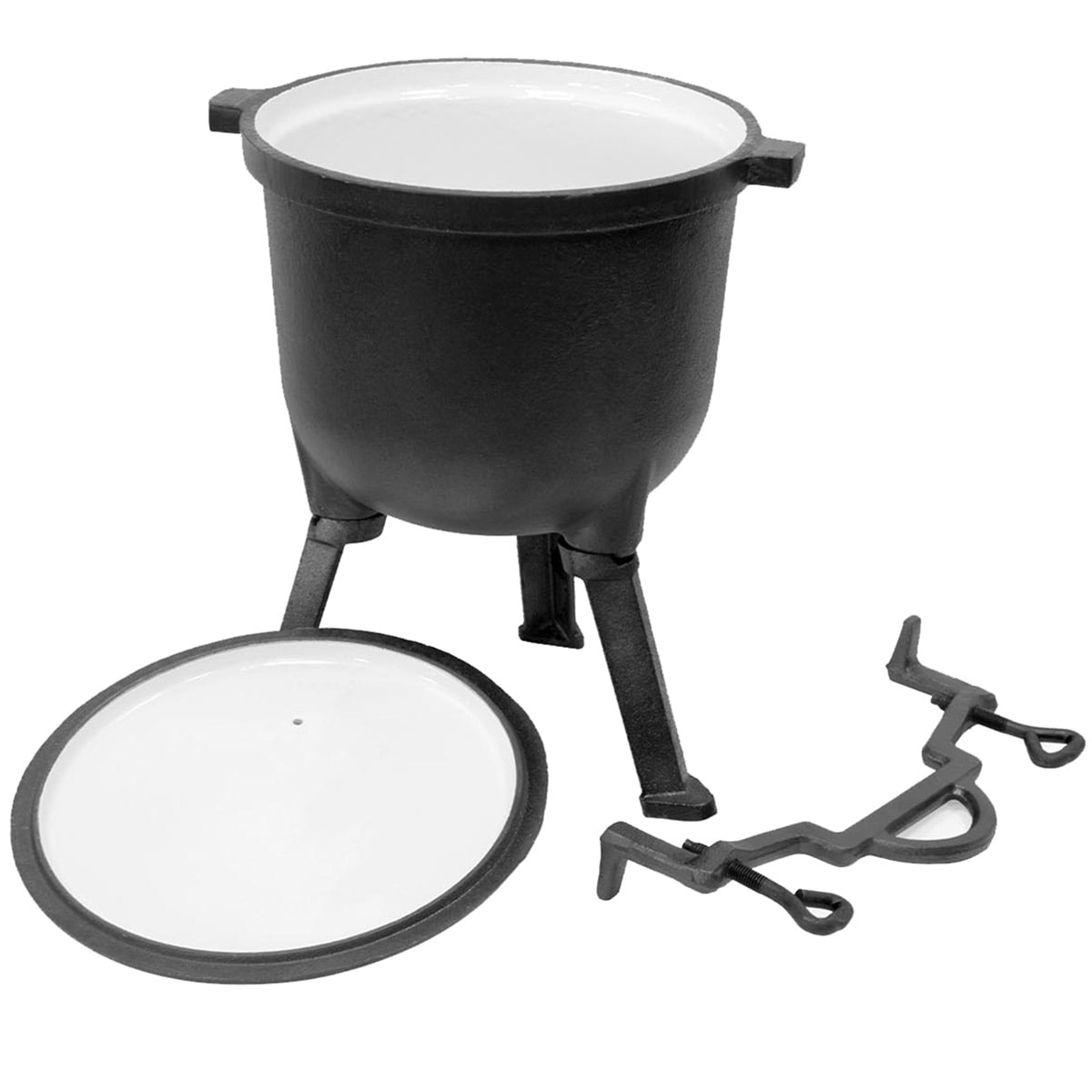 Meyerhoff enameled cast iron cauldron 4 l above the fire