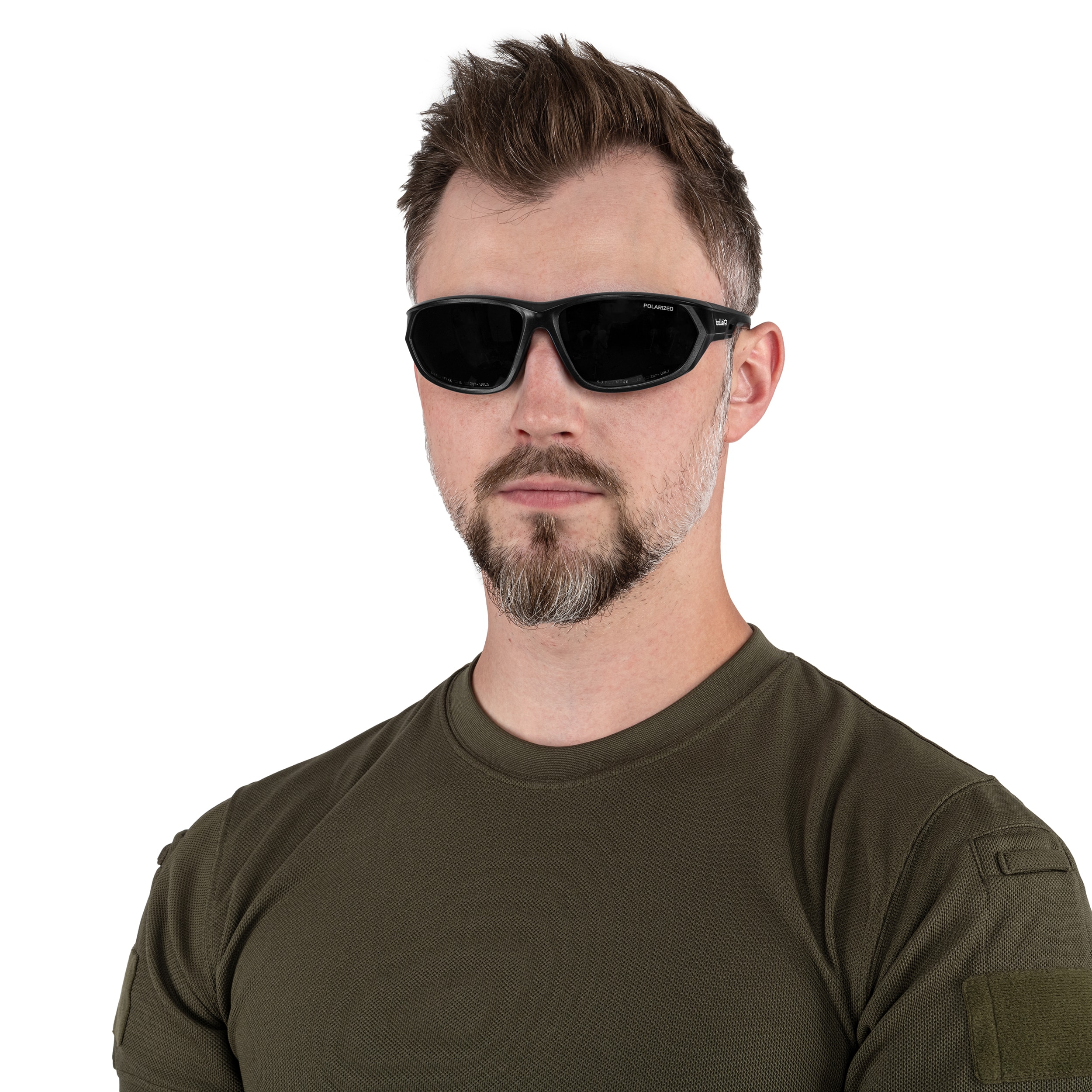 Bolle Komet Industrial Polarized Tactical Glasses - Smoke/Black