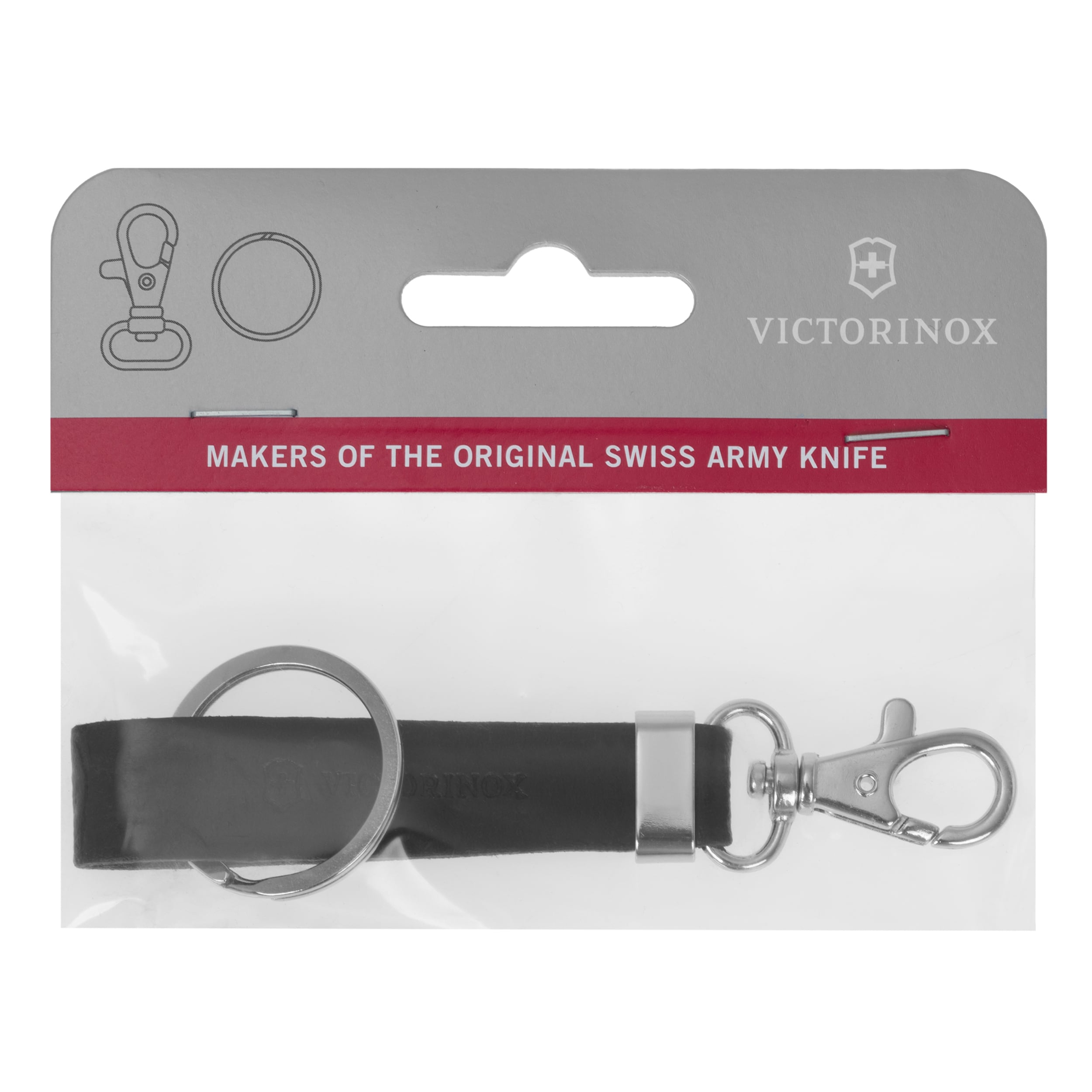 Victorinox Keychain with carabiner - Black