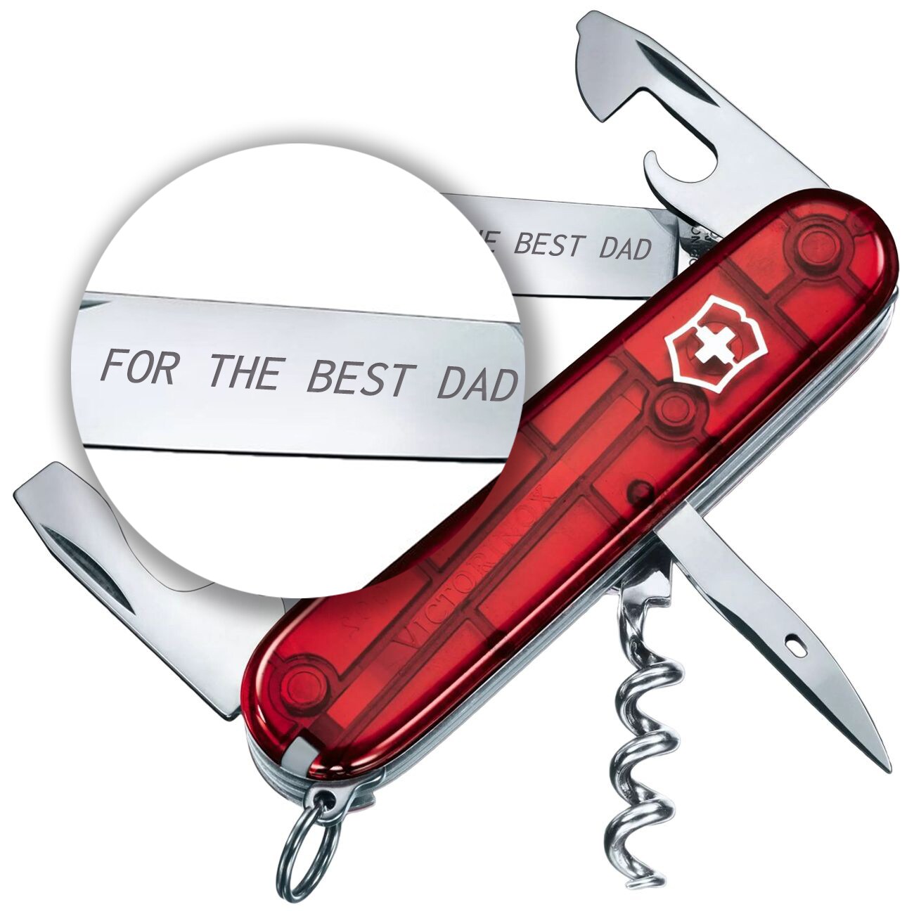 Victorinox Spartan Pocket Knife - Transparent Red