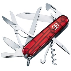 Victorinox Huntsman Pocket Knife - Transparent Red