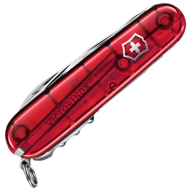 Victorinox Huntsman Pocket Knife - Transparent Red