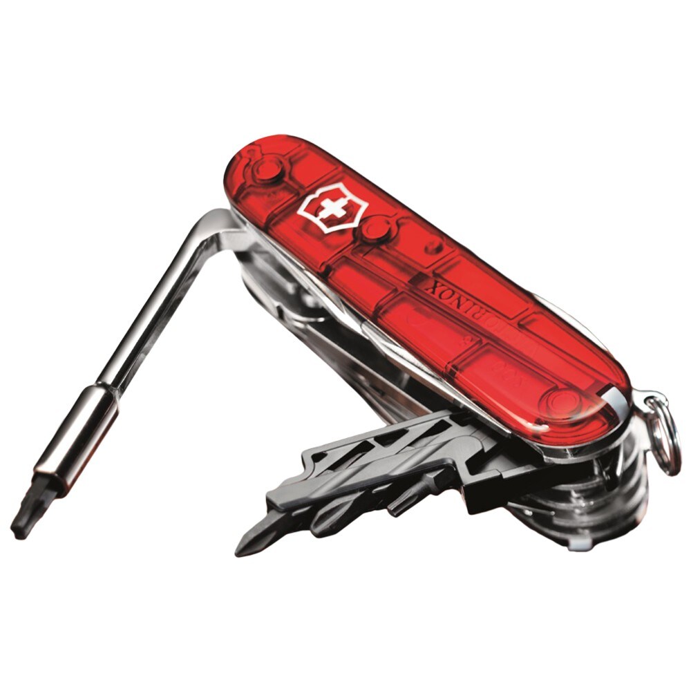 Victorinox Cyber Tool M Pocket Knife - Transparent Red