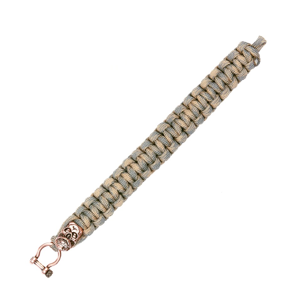 101 Inc. Skull Beard Paracrod Bracelet - Bronze