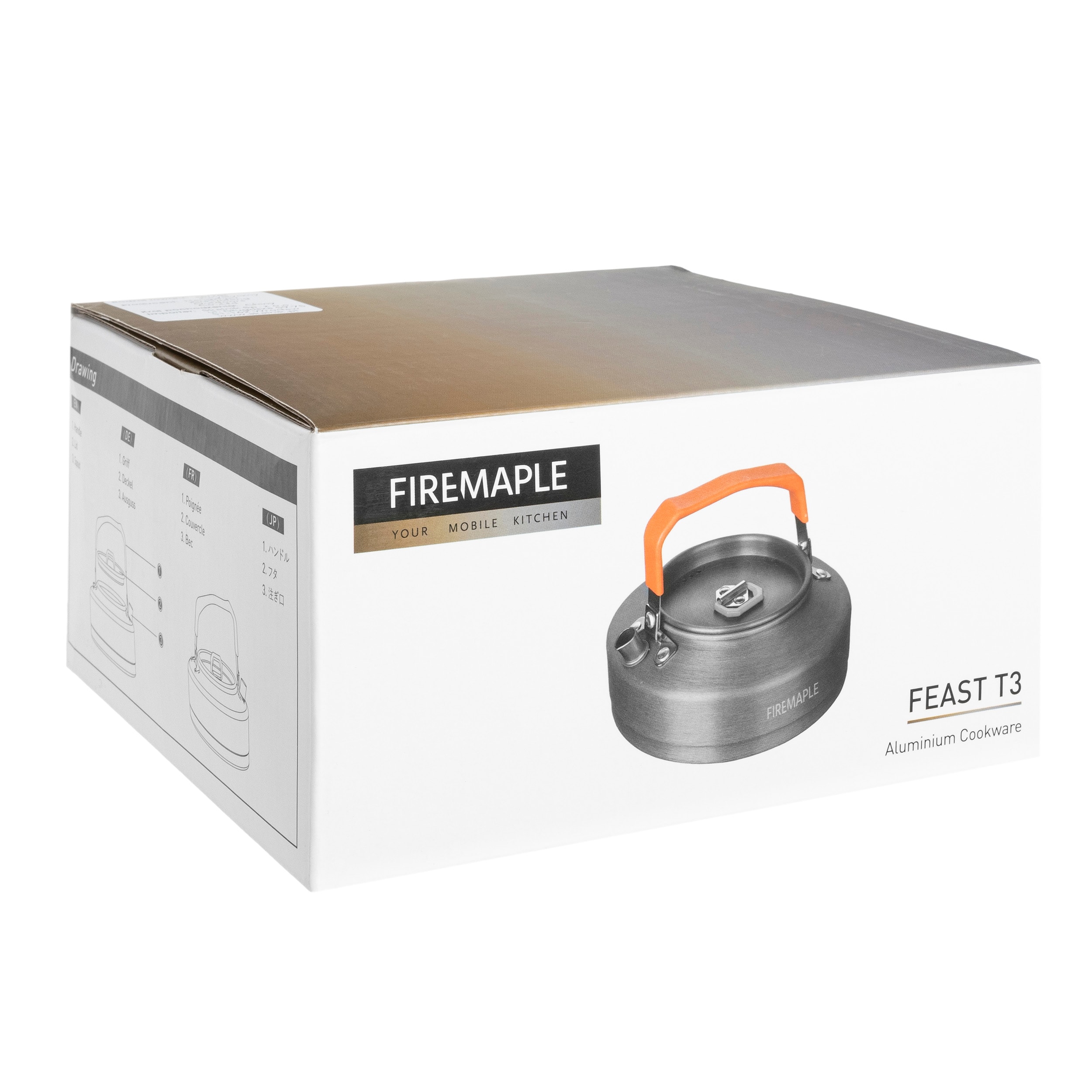 Fire Maple Feast T3 Travel Kettle 800 ml - Orange