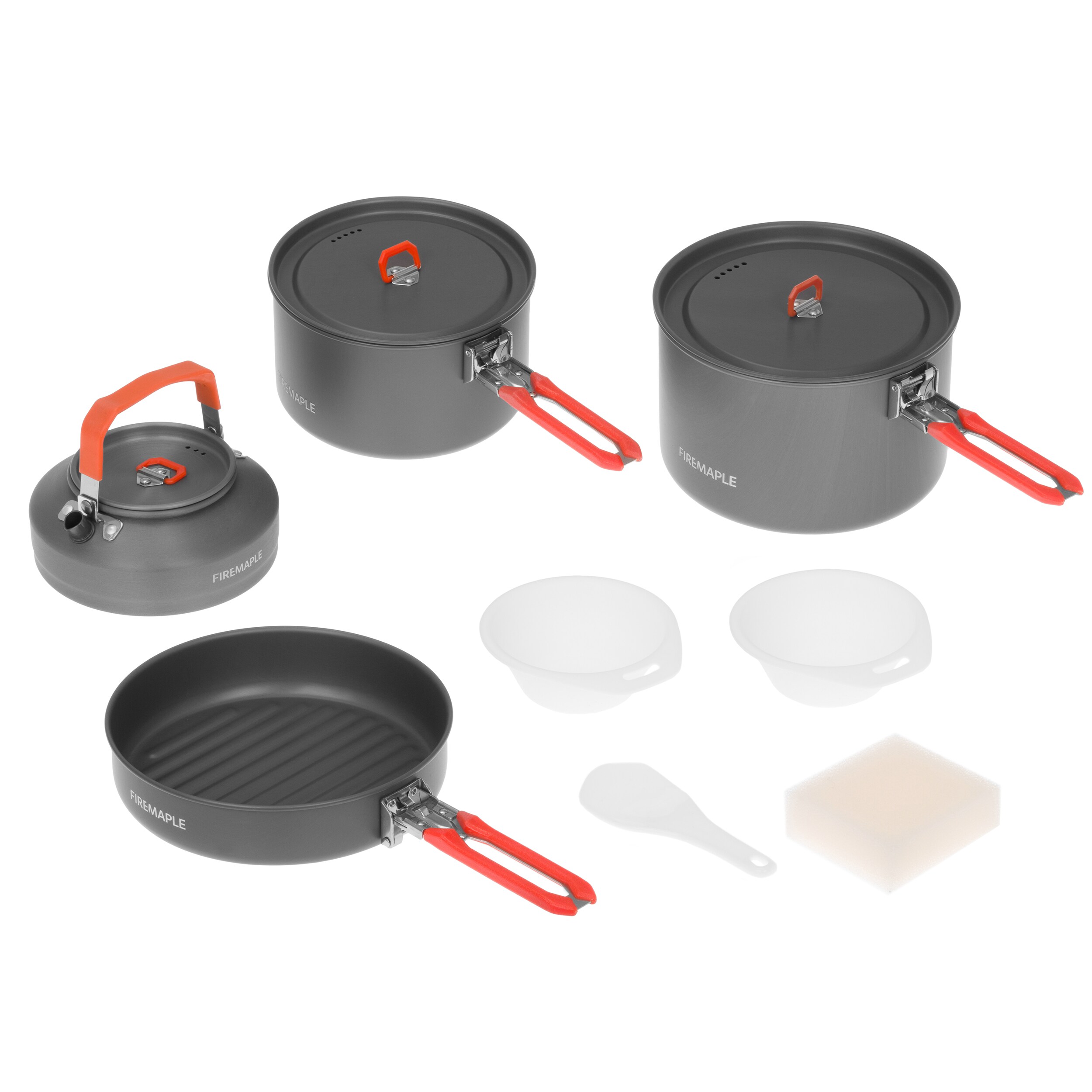 Fire Maple Feast 4 Camping Cookware Set - Orange