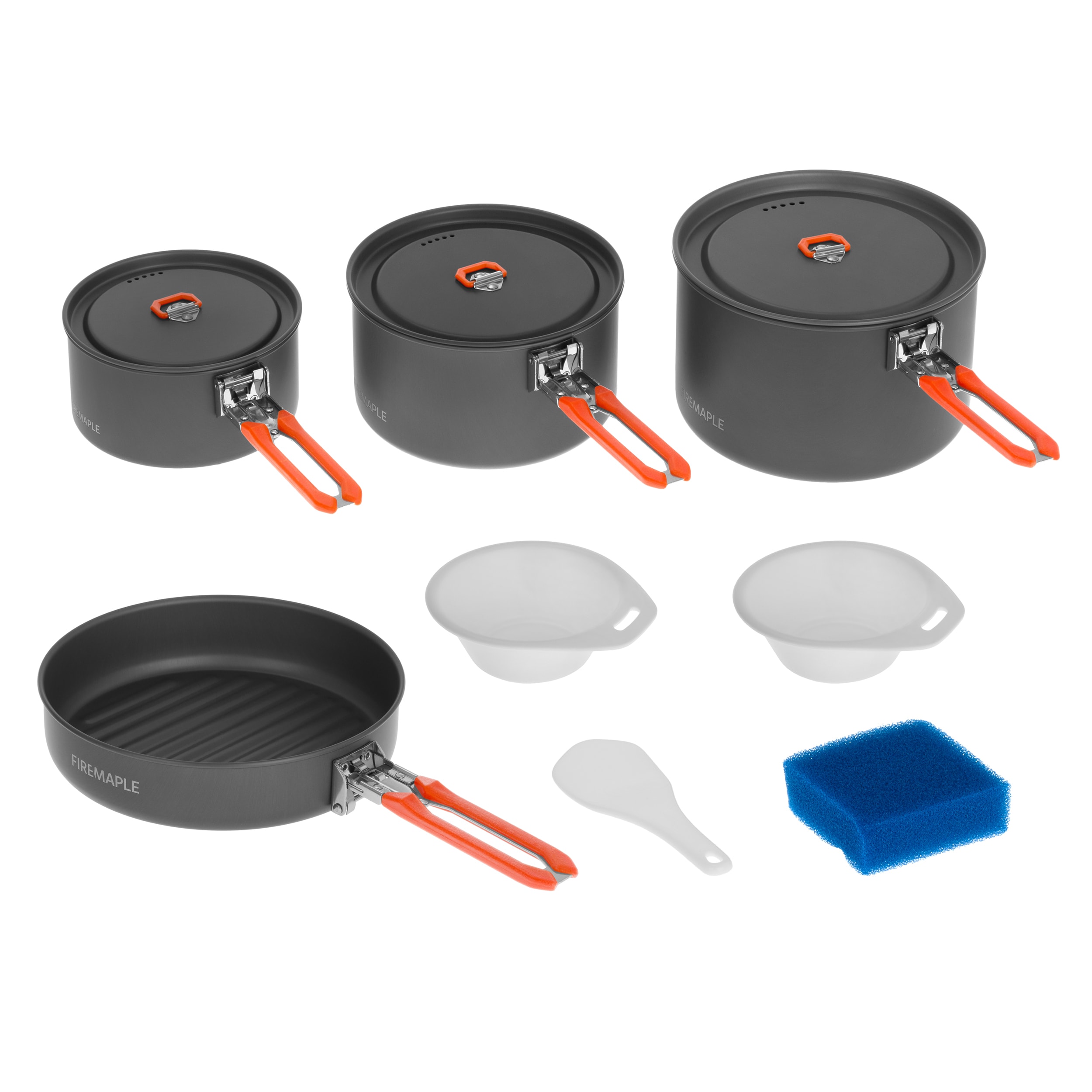 Fire Maple Feast 5 Camping Cookware Set - Orange