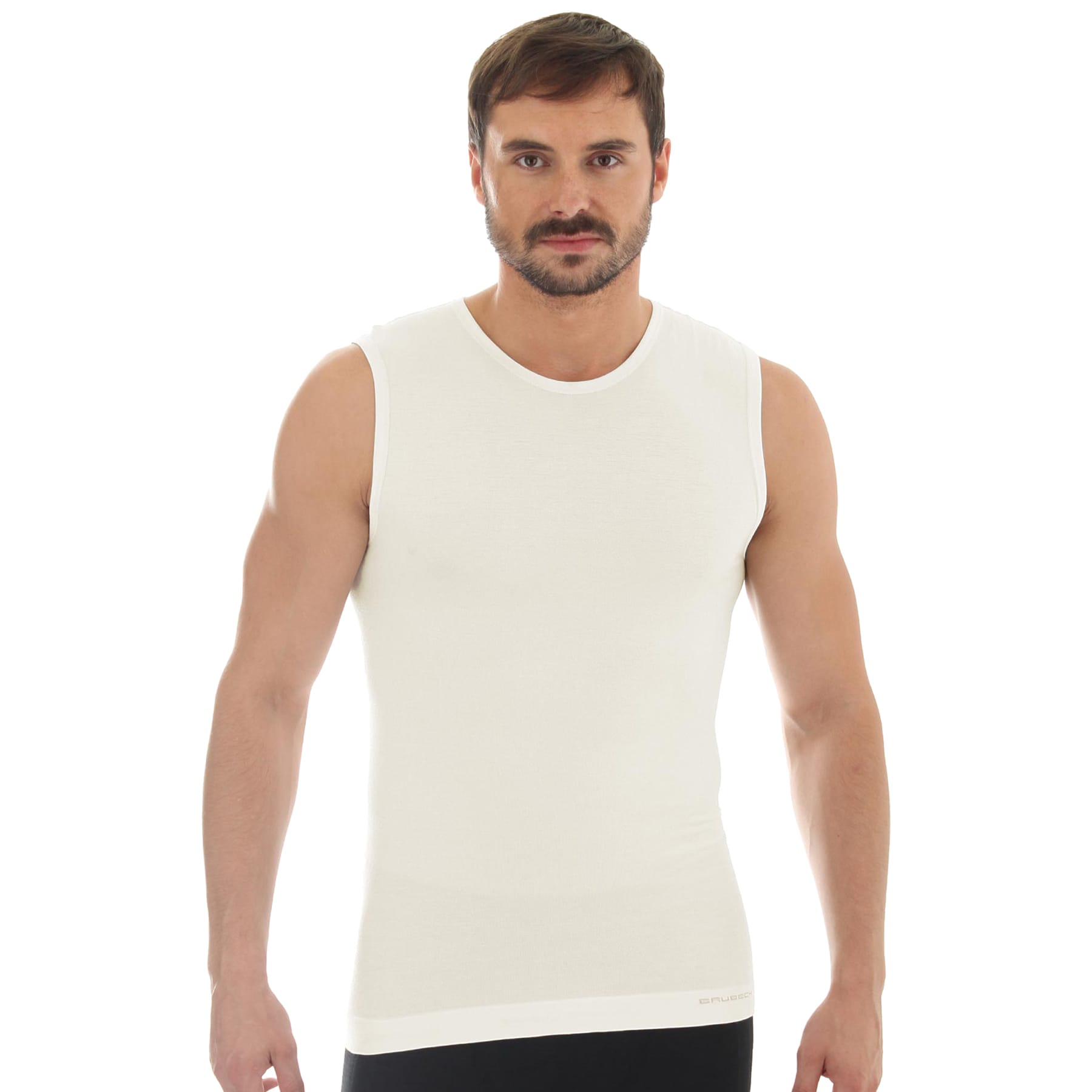 Brubeck Comfort Wool Thermal T-Shirt Tank Top - Cream