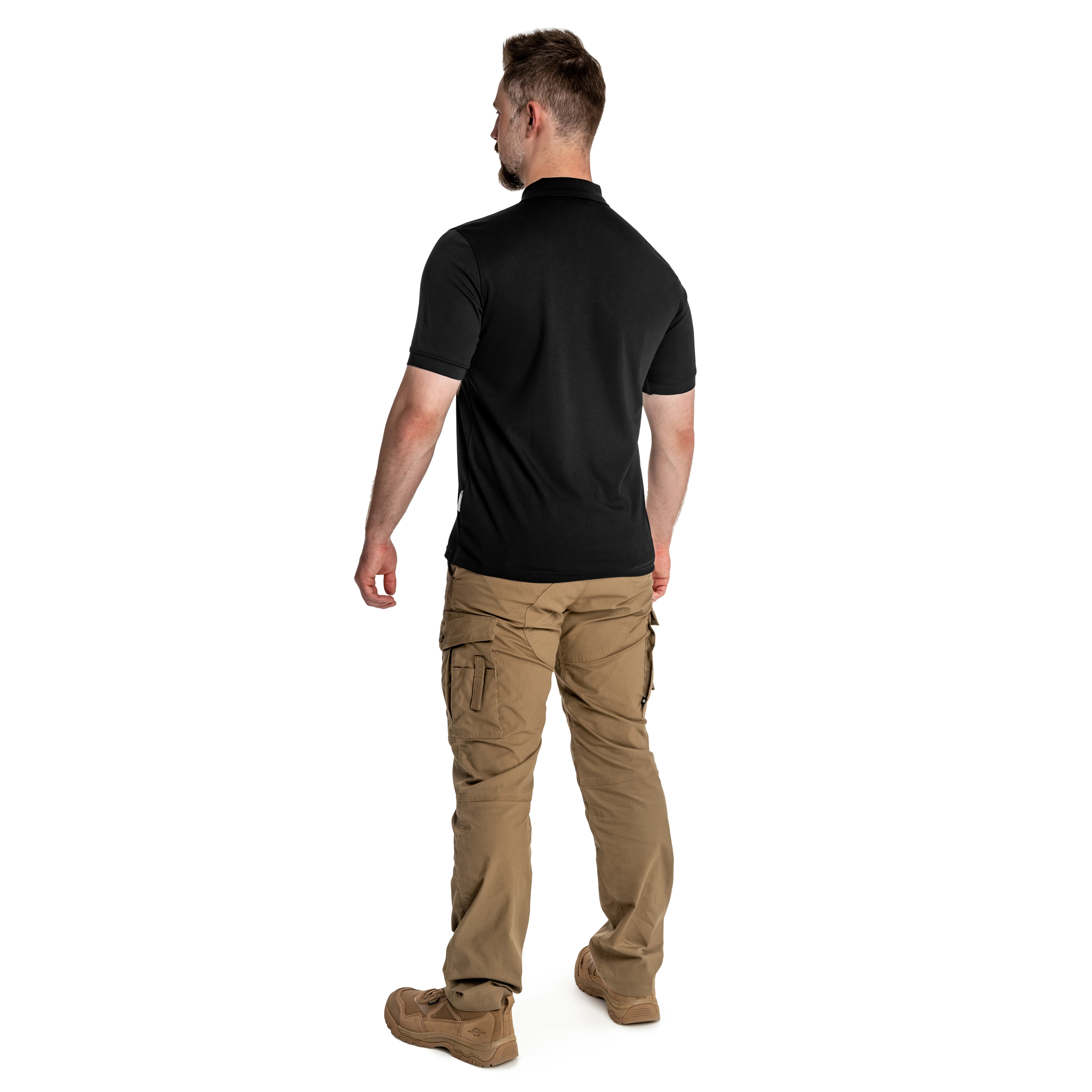 Hi-Tec Site Polo T-shirt - Black/Silver