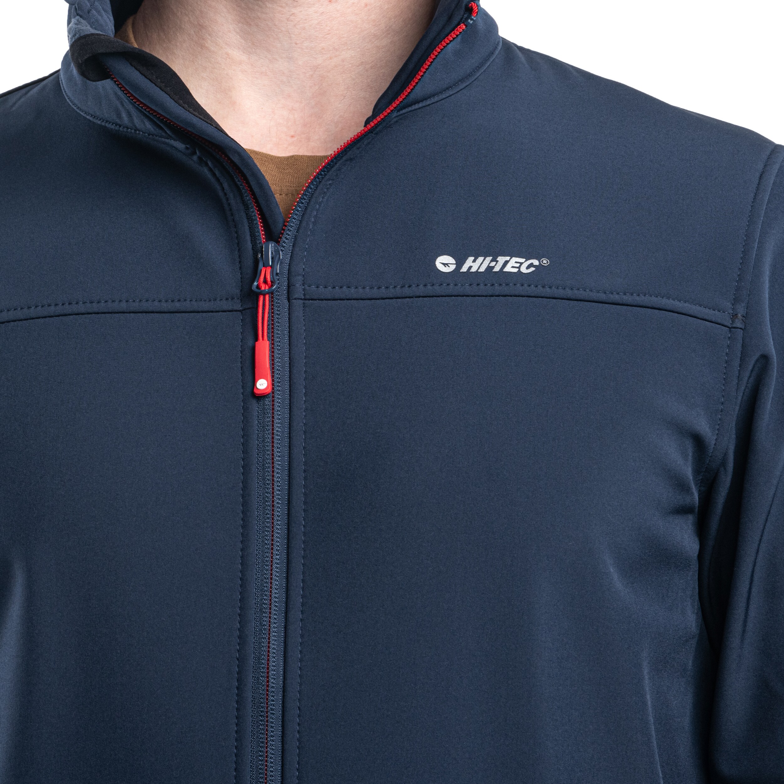 Hi-Tec Softshell Lingen Jacket - Navy/Orange Red