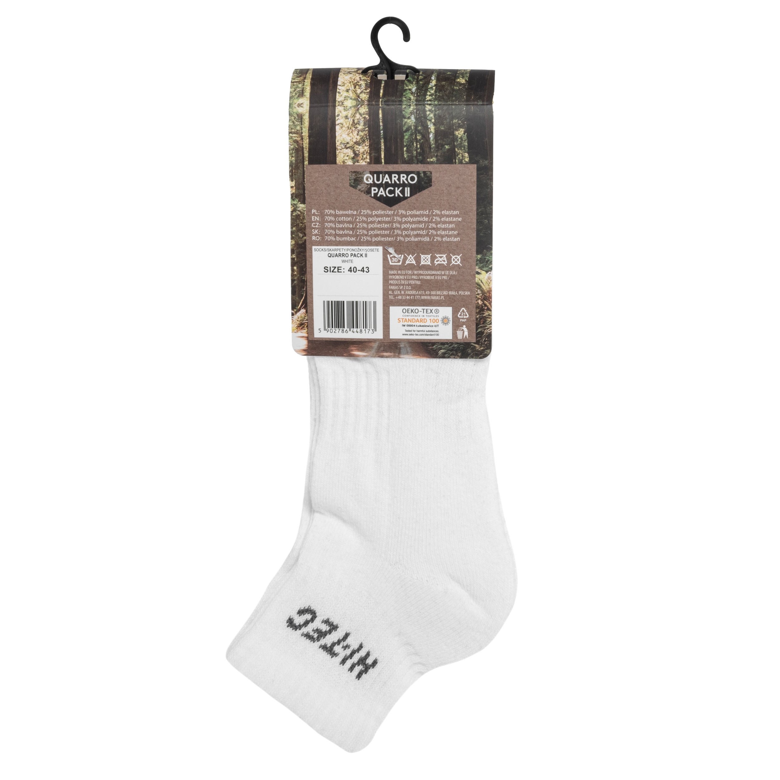 Hi-Tec Quarro White Socks - 3 pairs