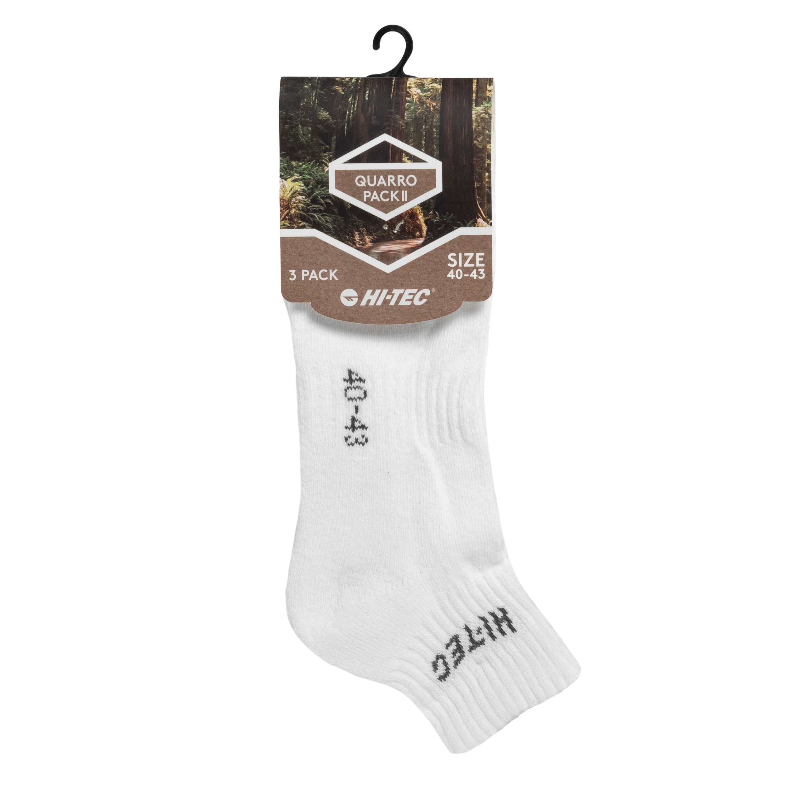 Hi-Tec Quarro White Socks - 3 pairs