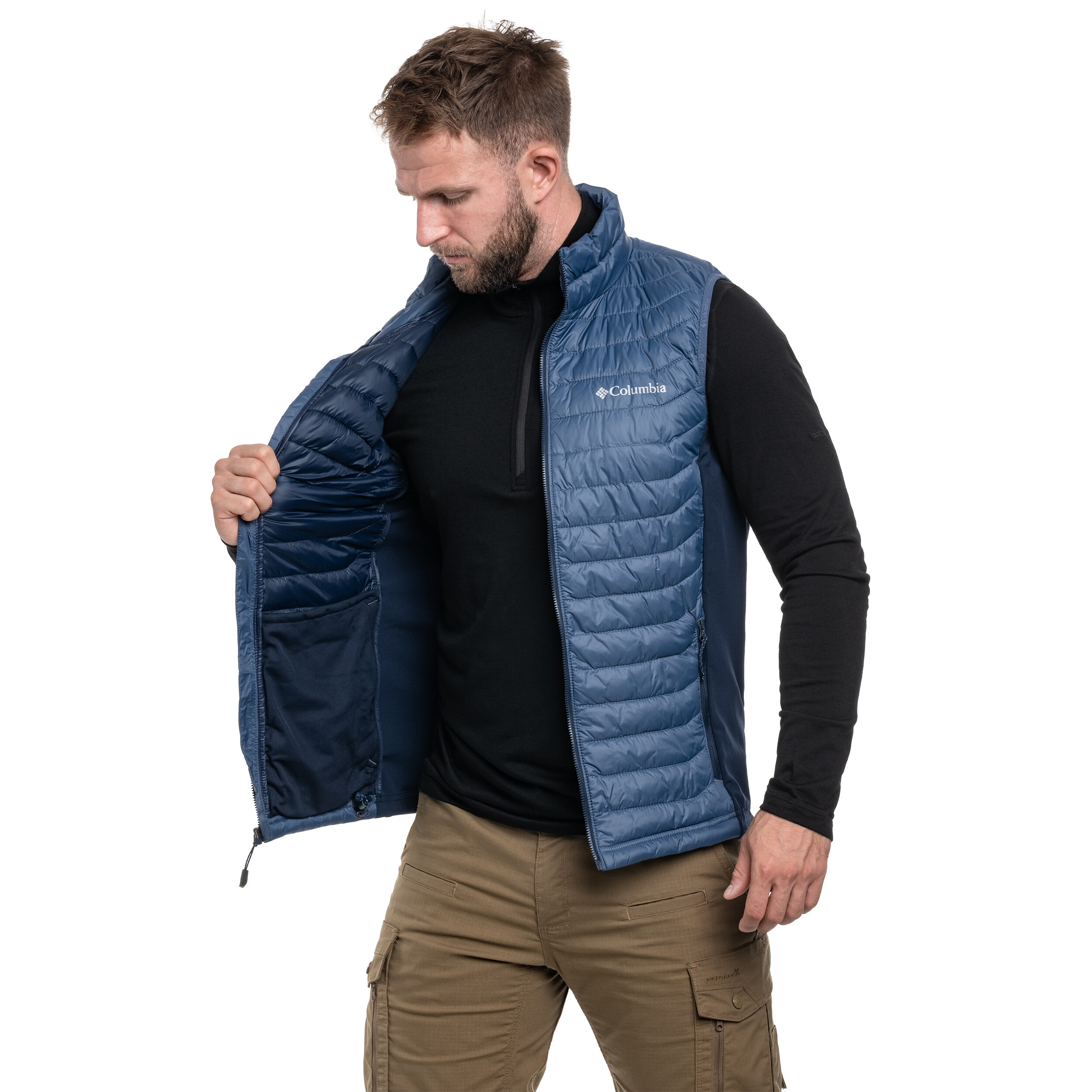 Columbia Powder Pass Vest - Dark Mountain/Collegiate Navy