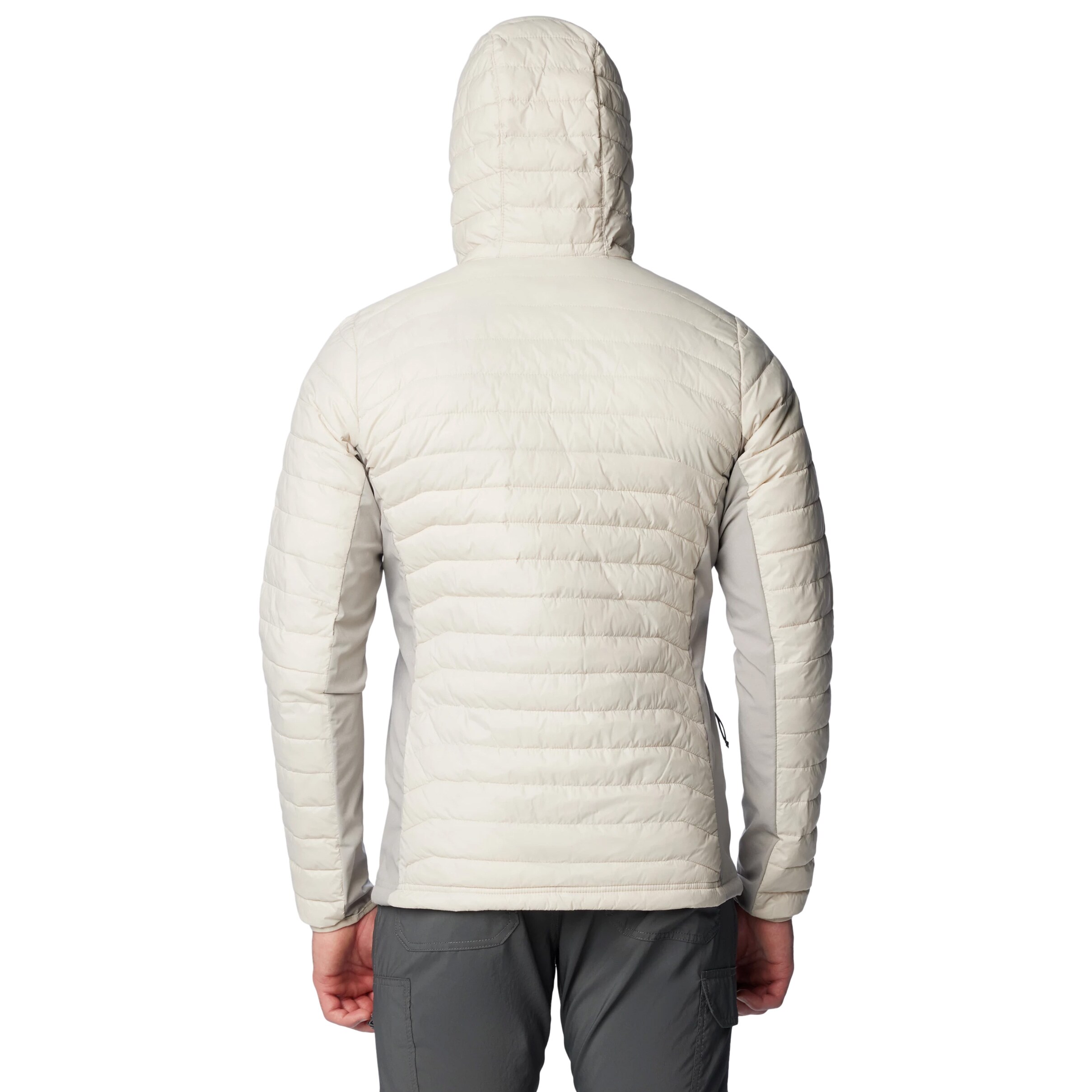 Columbia Powder Pass Hooded Hybrid Down Jacket - Dark Stone/Flint