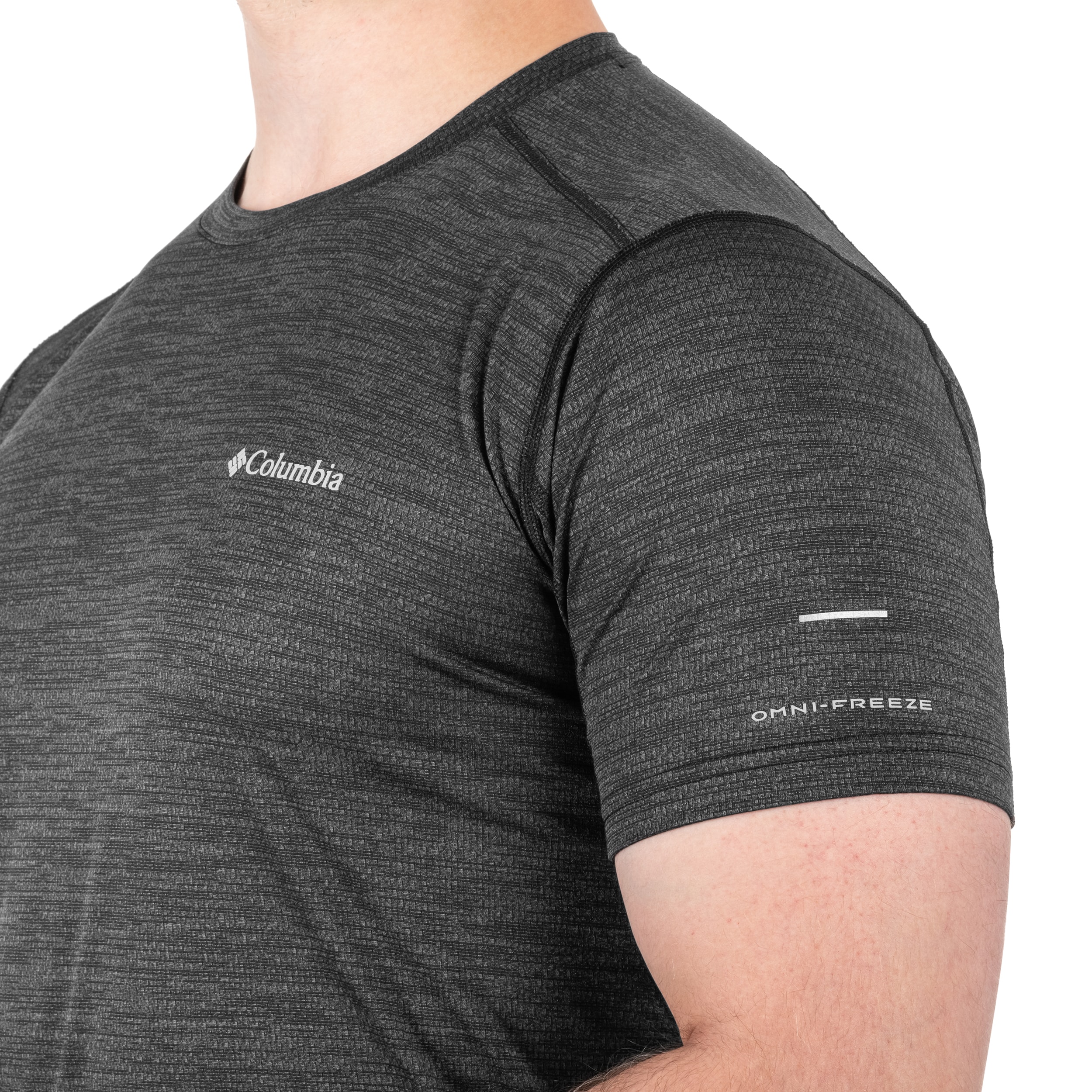 Columbia Alpine Chill Zero Short Sleeve Crew Thermoactive T-shirt - Black Heather