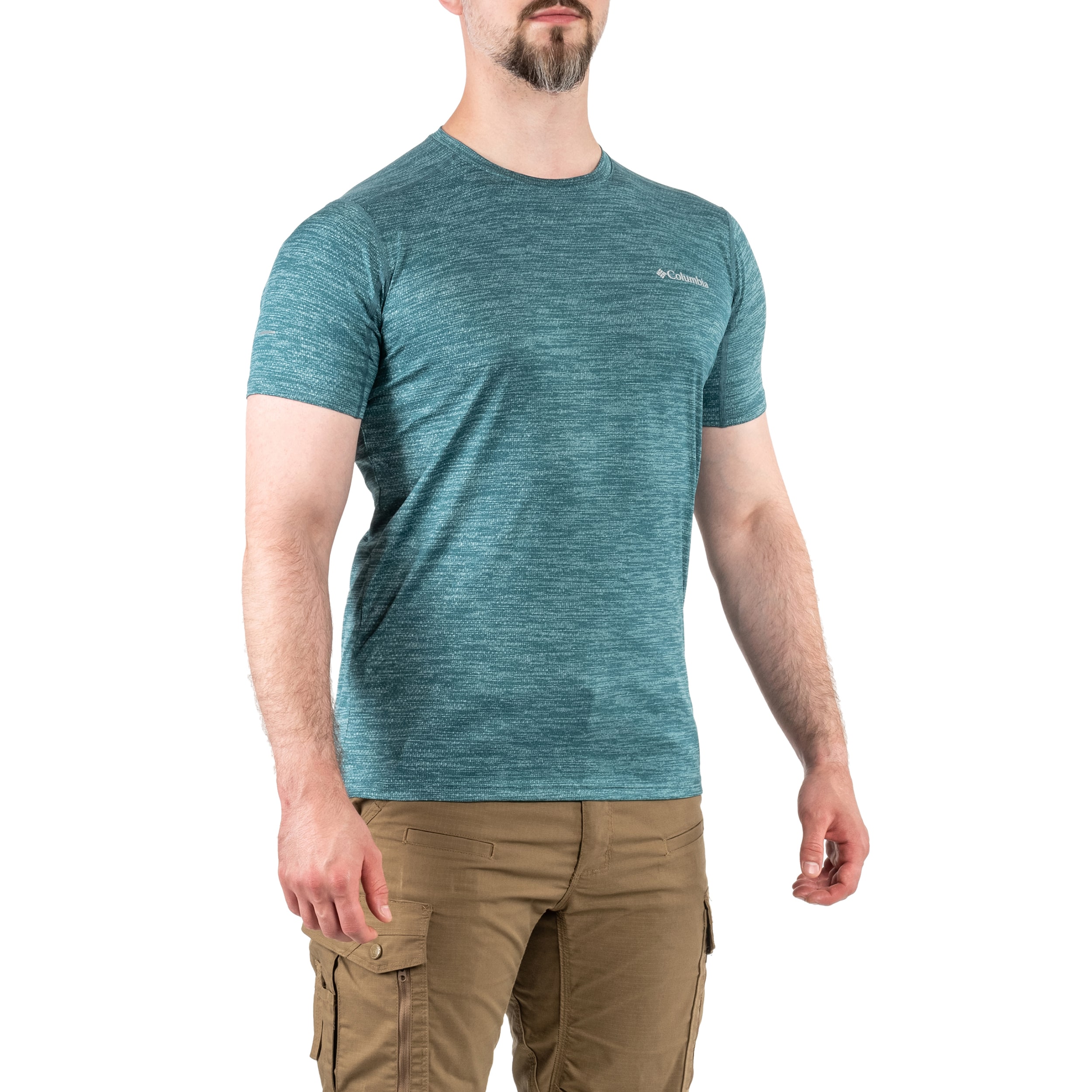 Columbia Alpine Chill Zero Short Sleeve Crew Thermal T-Shirt - Cloudburst Heather