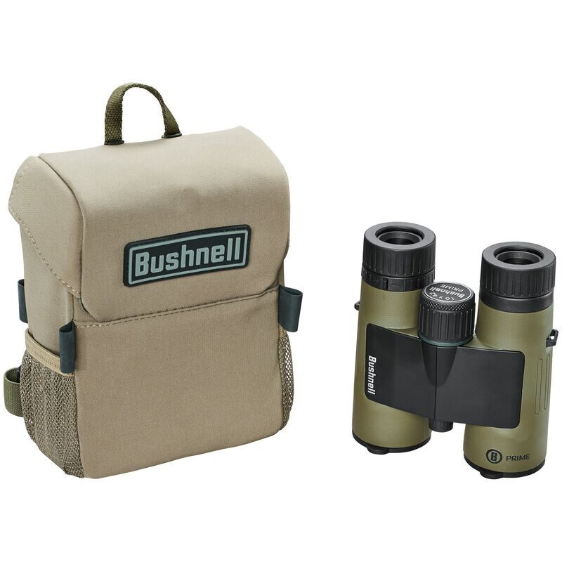 Bushnell Prime 10x42 Roof Binoculars + Vault cover - Green