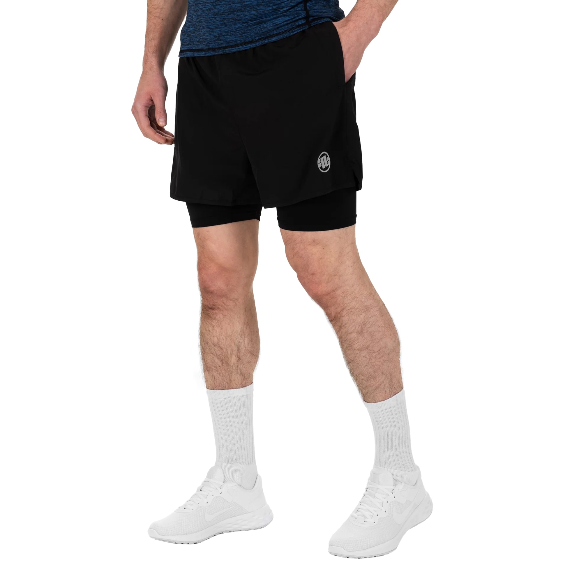 Pitbull West Coast Mesh New Logo Shorts - Black