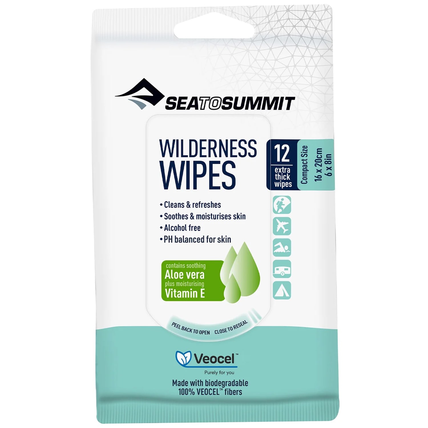 Sea To Summit Wilderness Wipes Compact - 12 pcs..