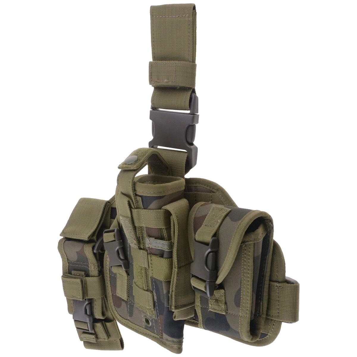 GFC Tactical Thigh Panel with holster - wz.93 Pantera PL Woodland