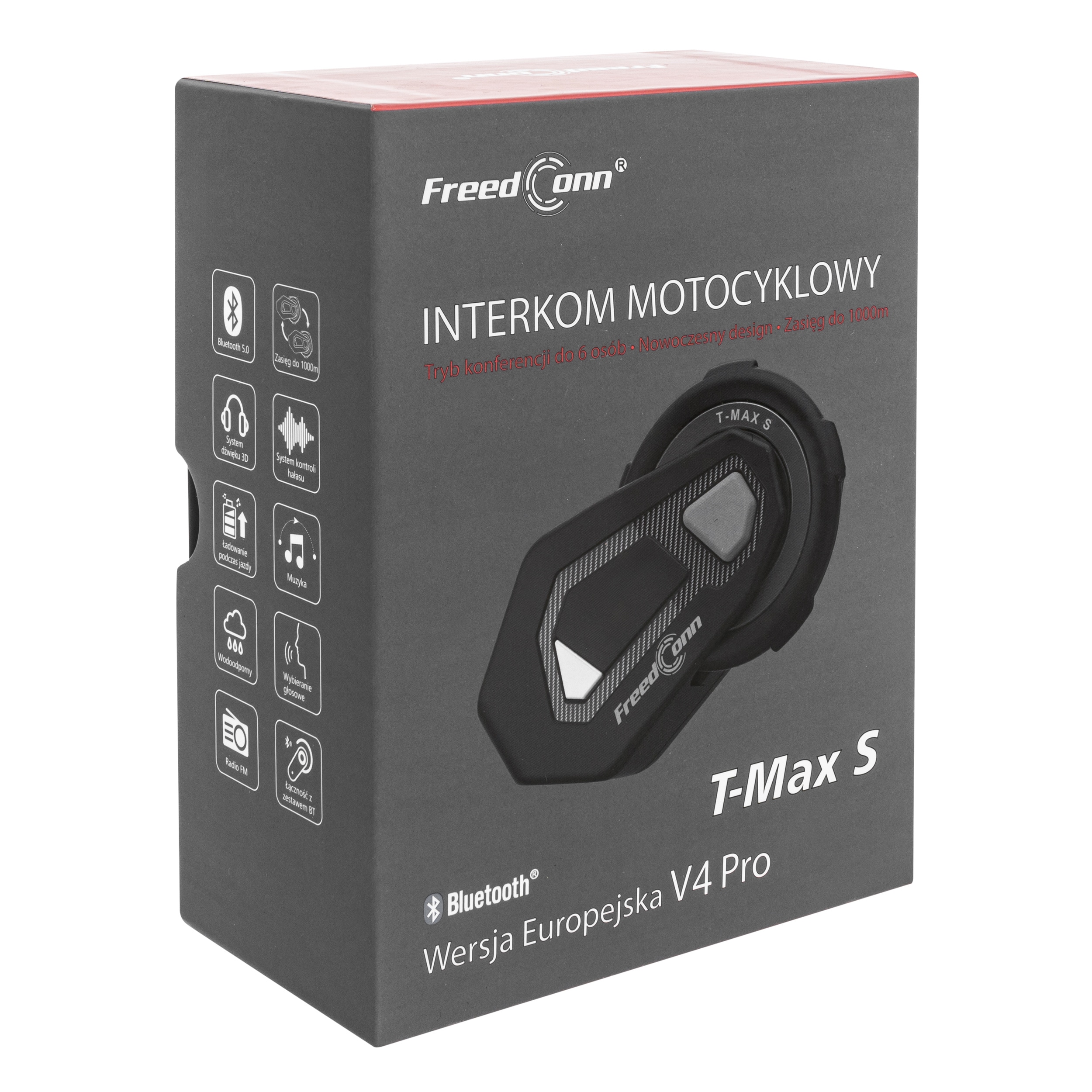 FreedConn T-Max S V4 PRO Single Motorcycle Intercom