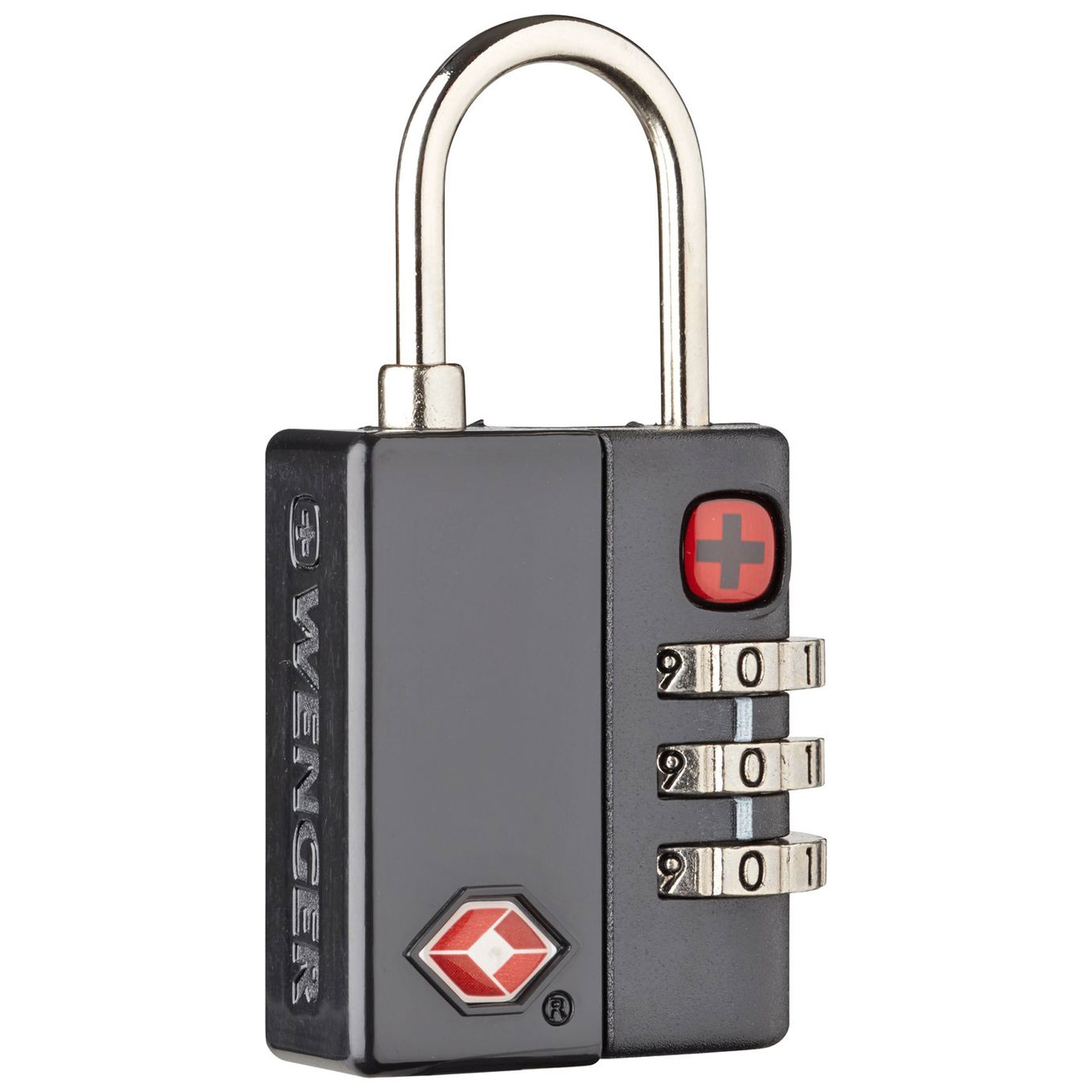 Wenger TSA Padlock with Combination Lock - Black