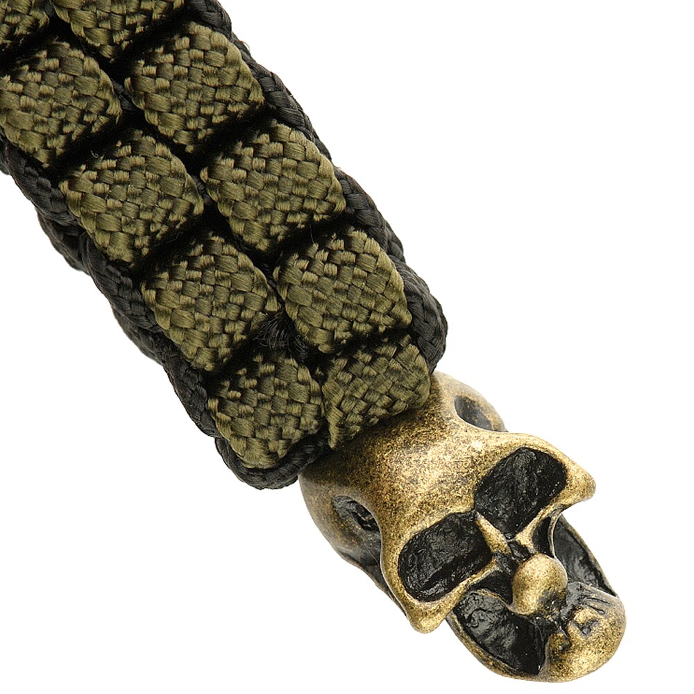 M-Tac Cuboid Skull Keychain - Black/Olive