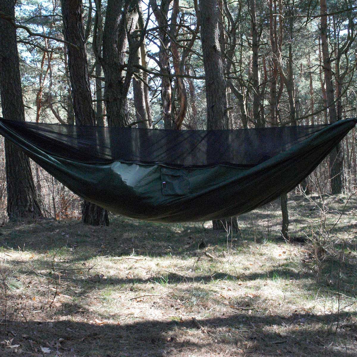 TigerWood Dragonfly V2 Long Ultralight Hammock with Mosquito Net Green