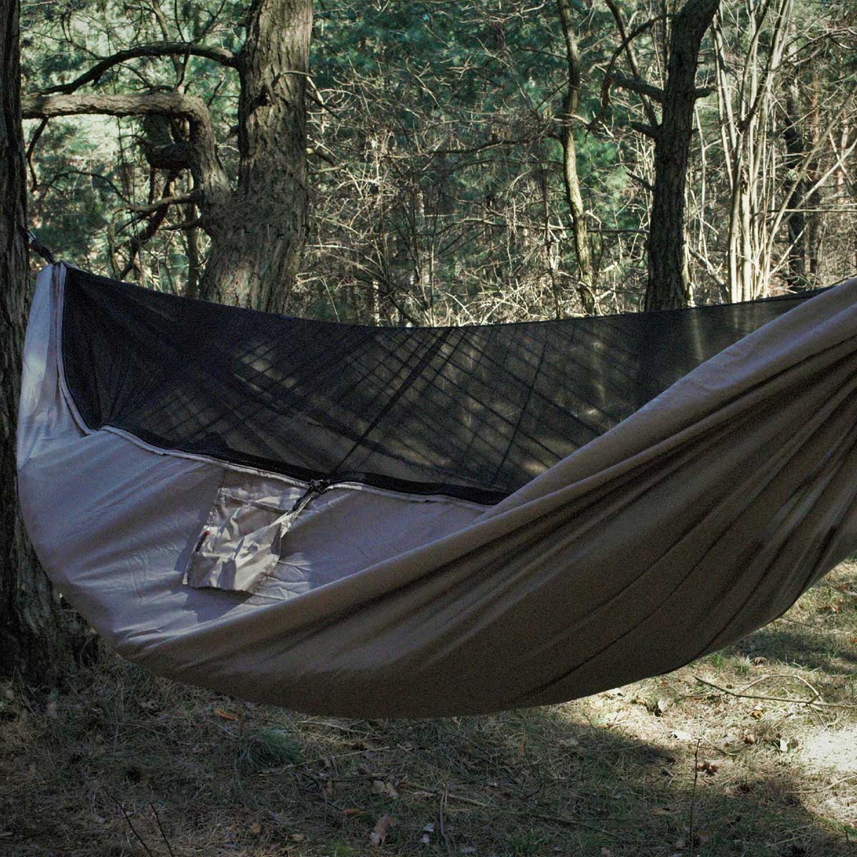 TigerWood Dragonfly V2 Long Ultralight Hammock with Mosquito Net Desert