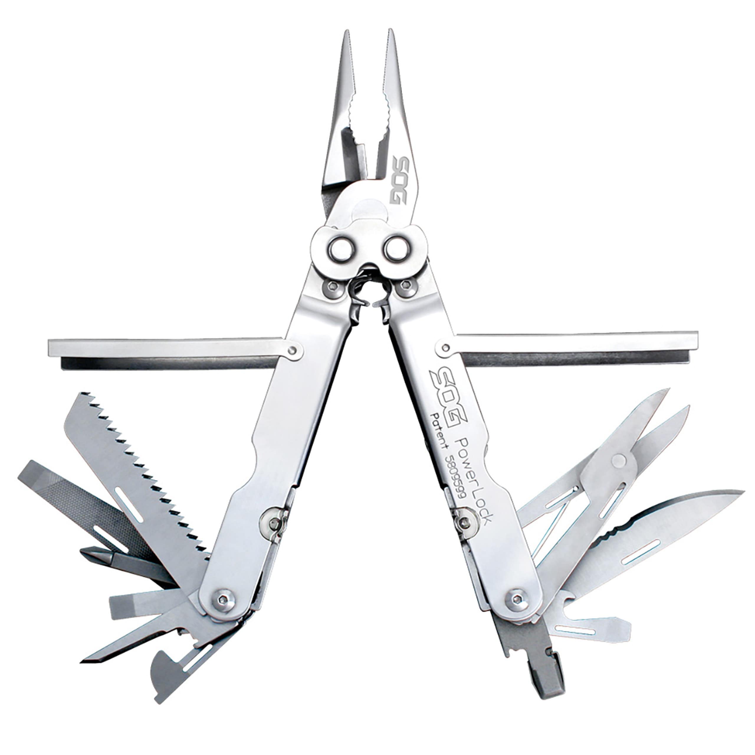 SOG PowerLock Scissors Multitool - Satin