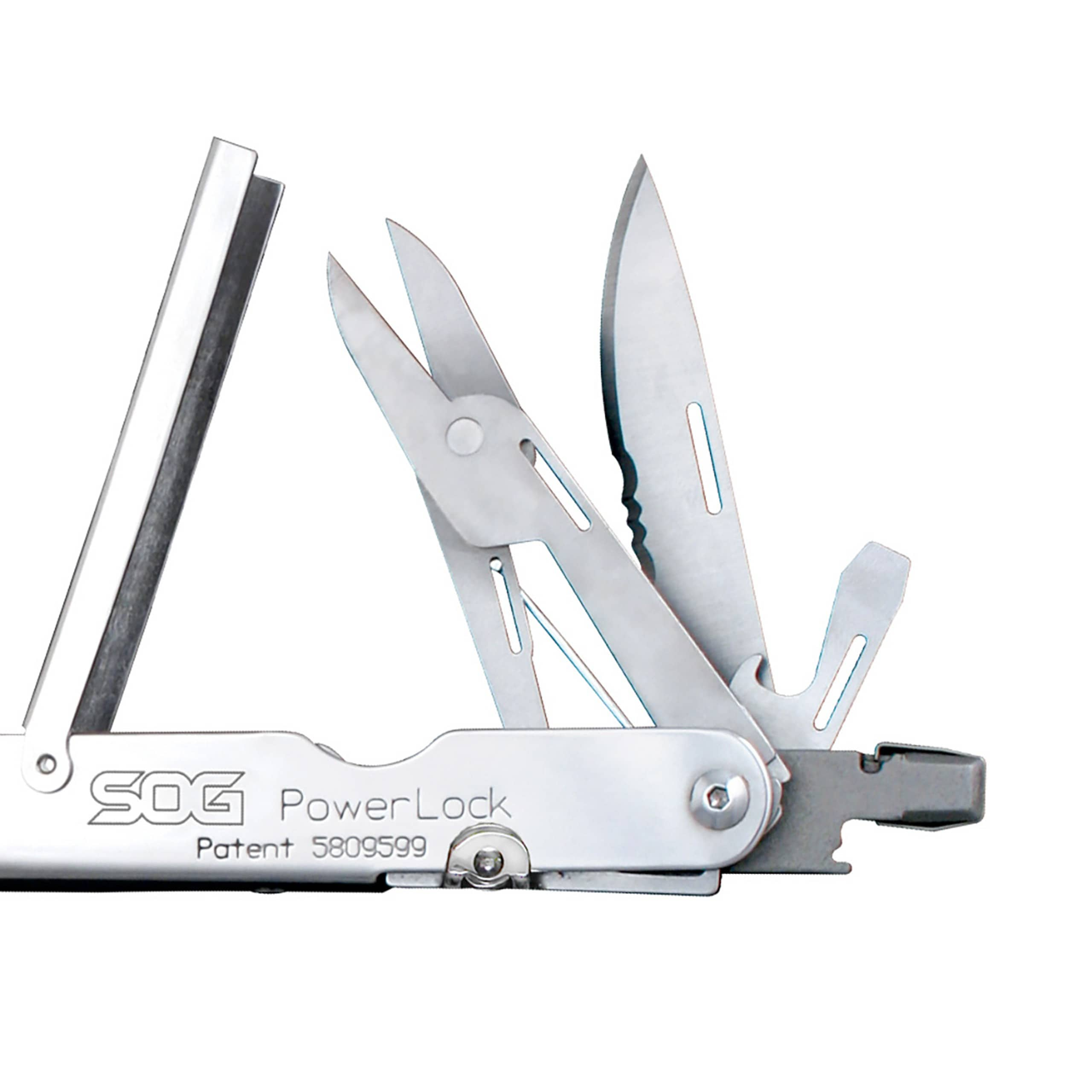 SOG PowerLock Scissors Multitool - Satin