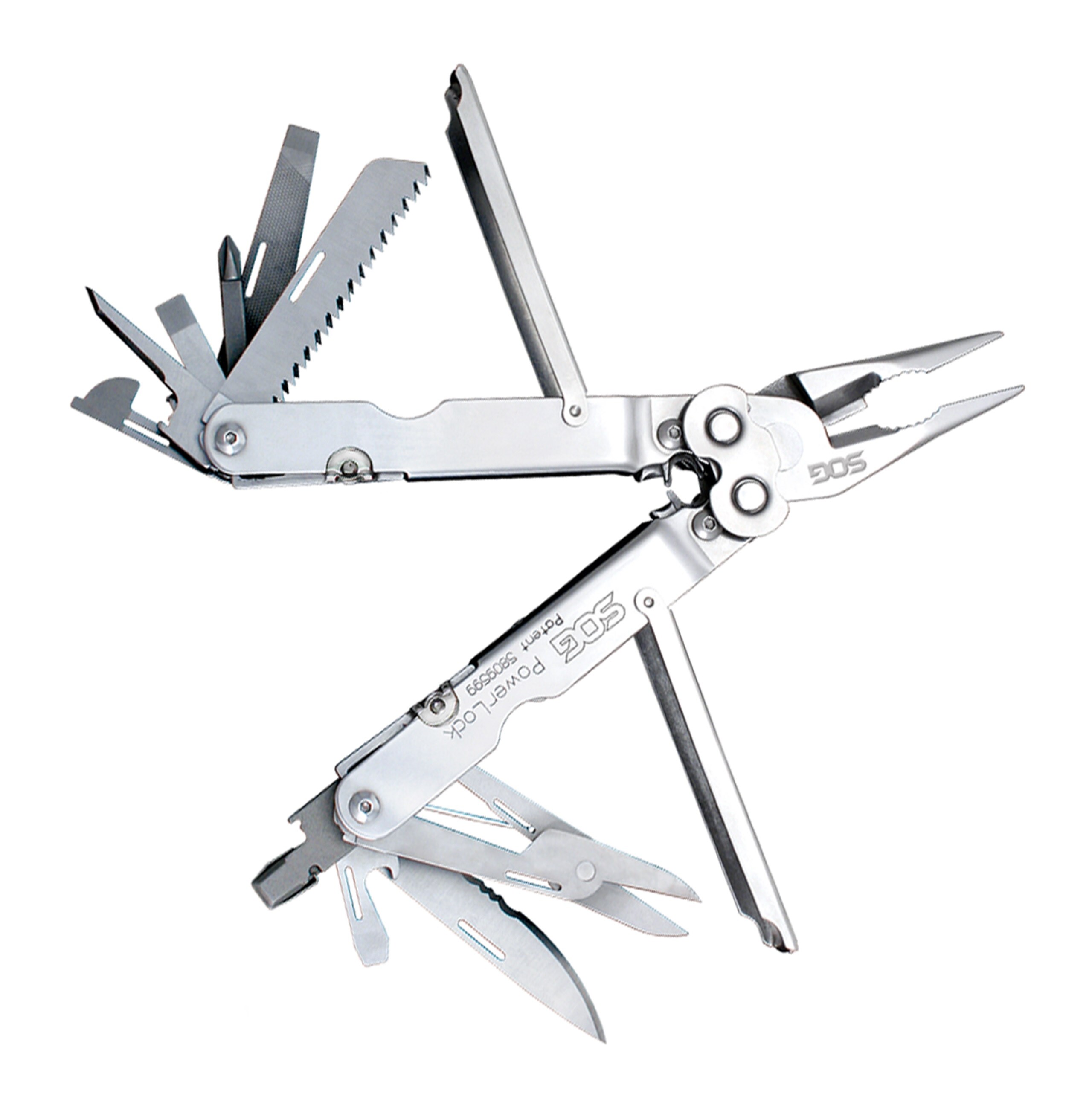 SOG PowerLock Scissors Multitool - Satin