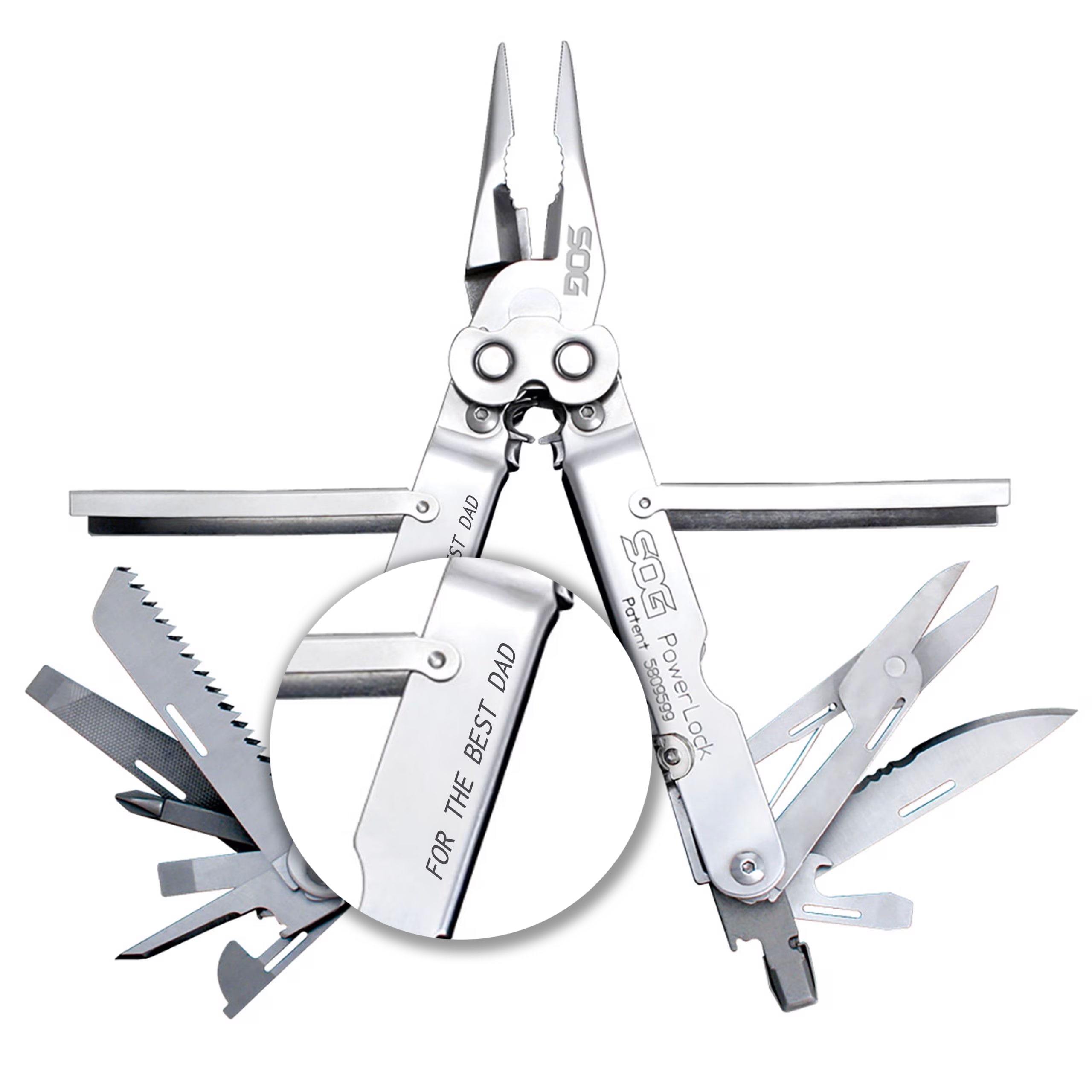 SOG PowerLock Scissors Multitool - Satin