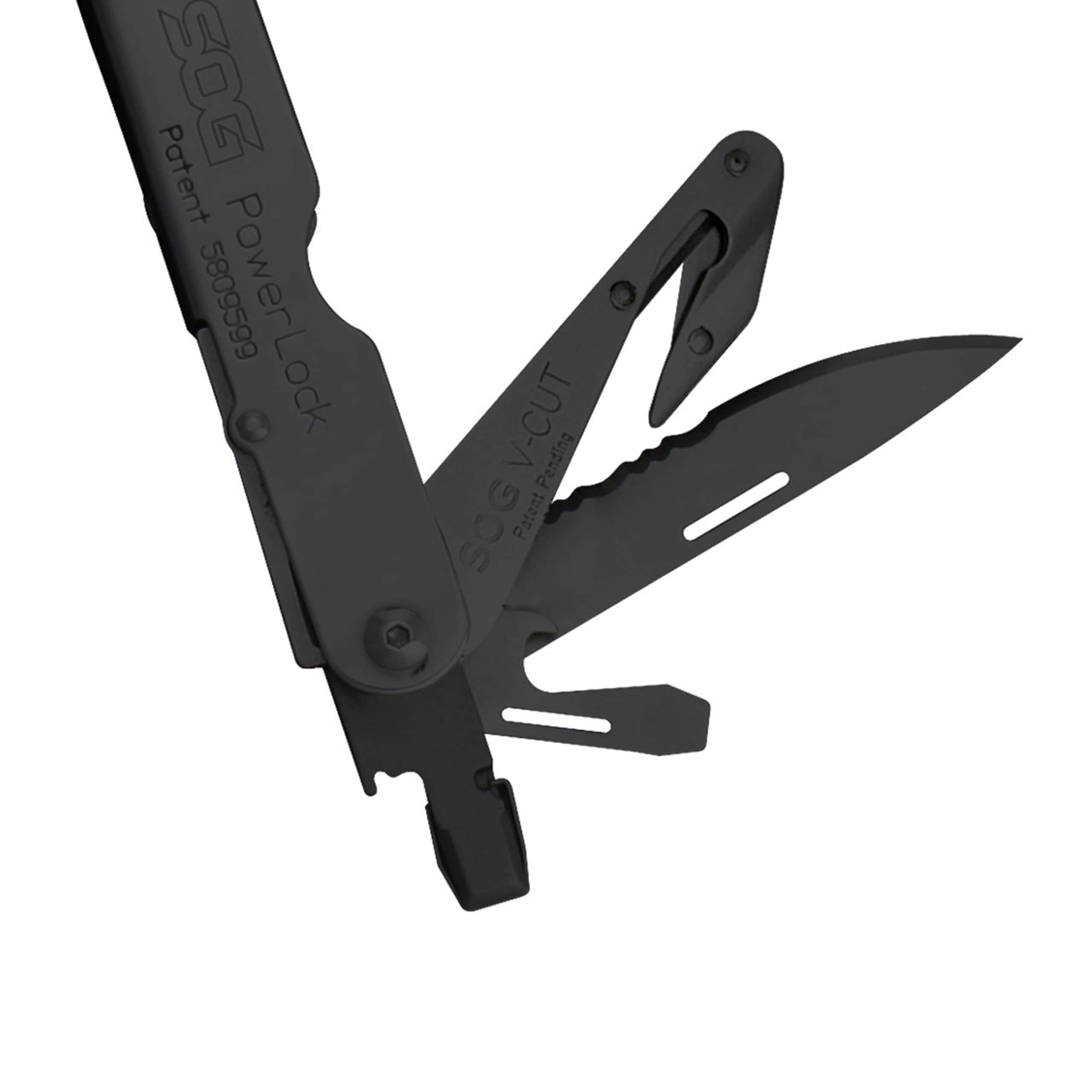 SOG PowerLock V-Cutter Multitool - Black