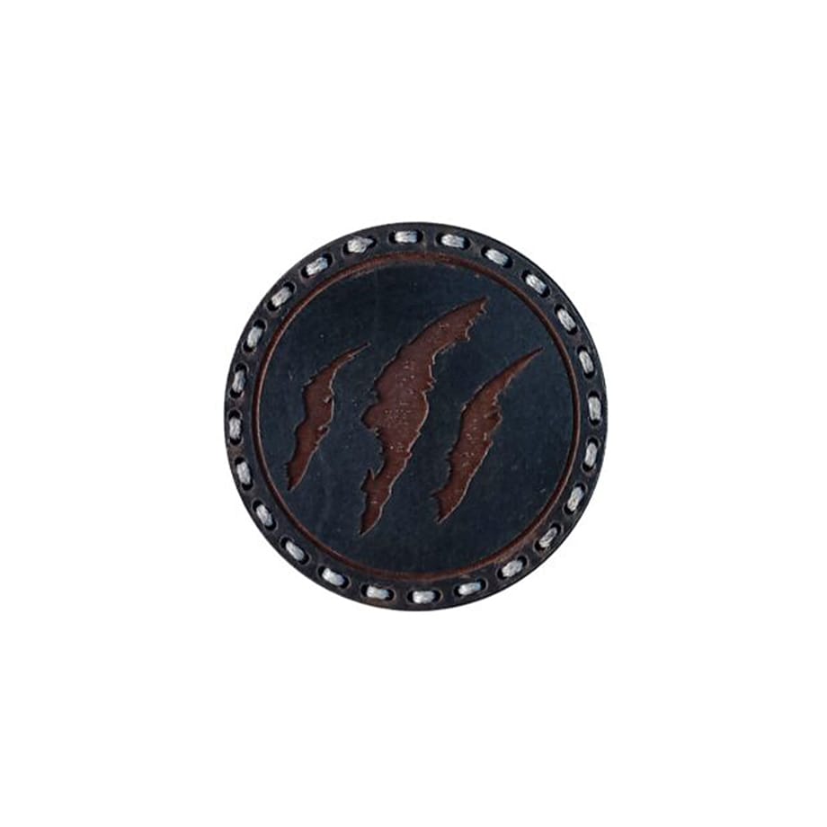 Tigerwood leather patch - Black