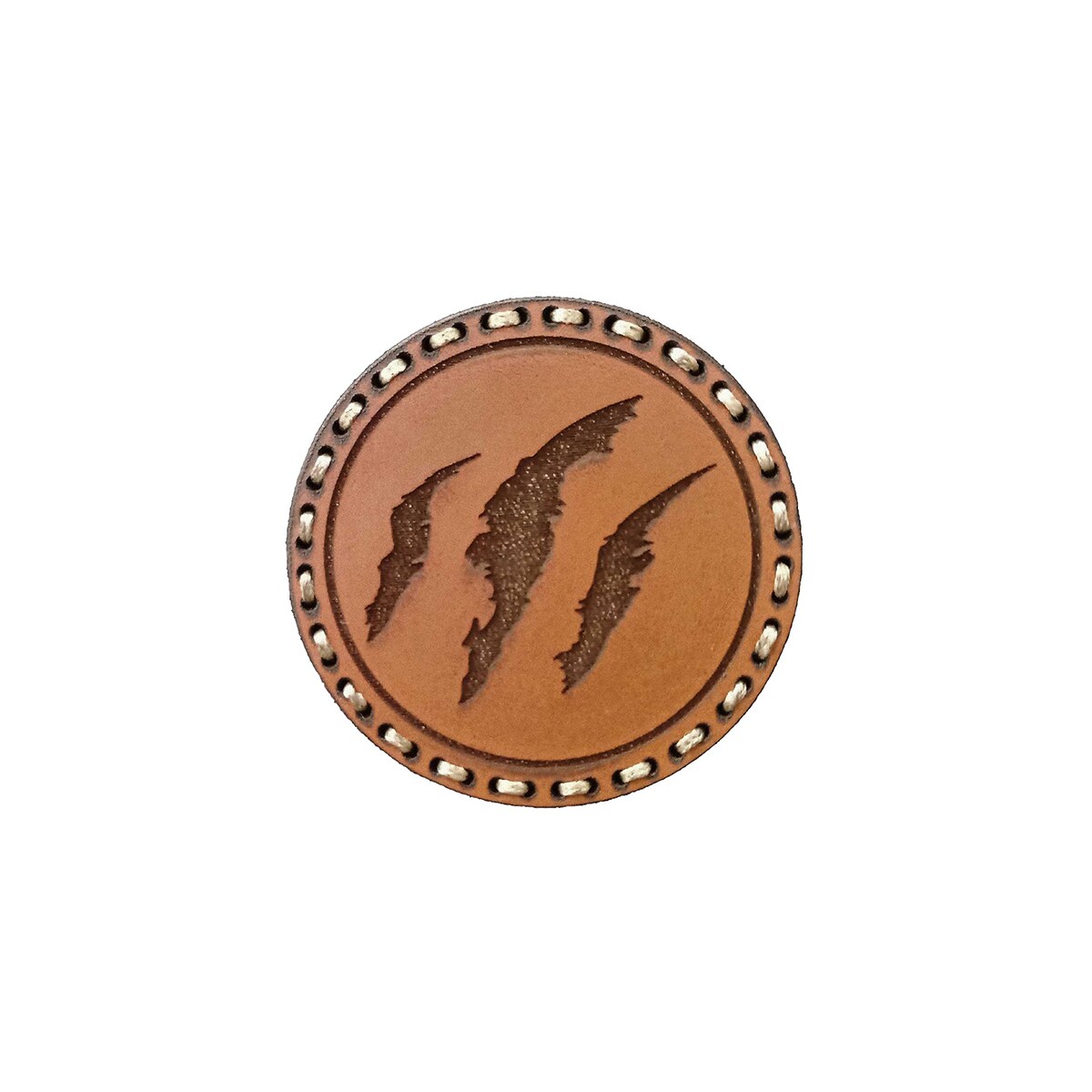 Tigerwood leather patch - Light Brown