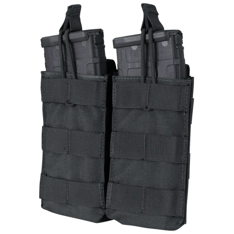 Condor Double Large Open Top Mag Pouch Black
