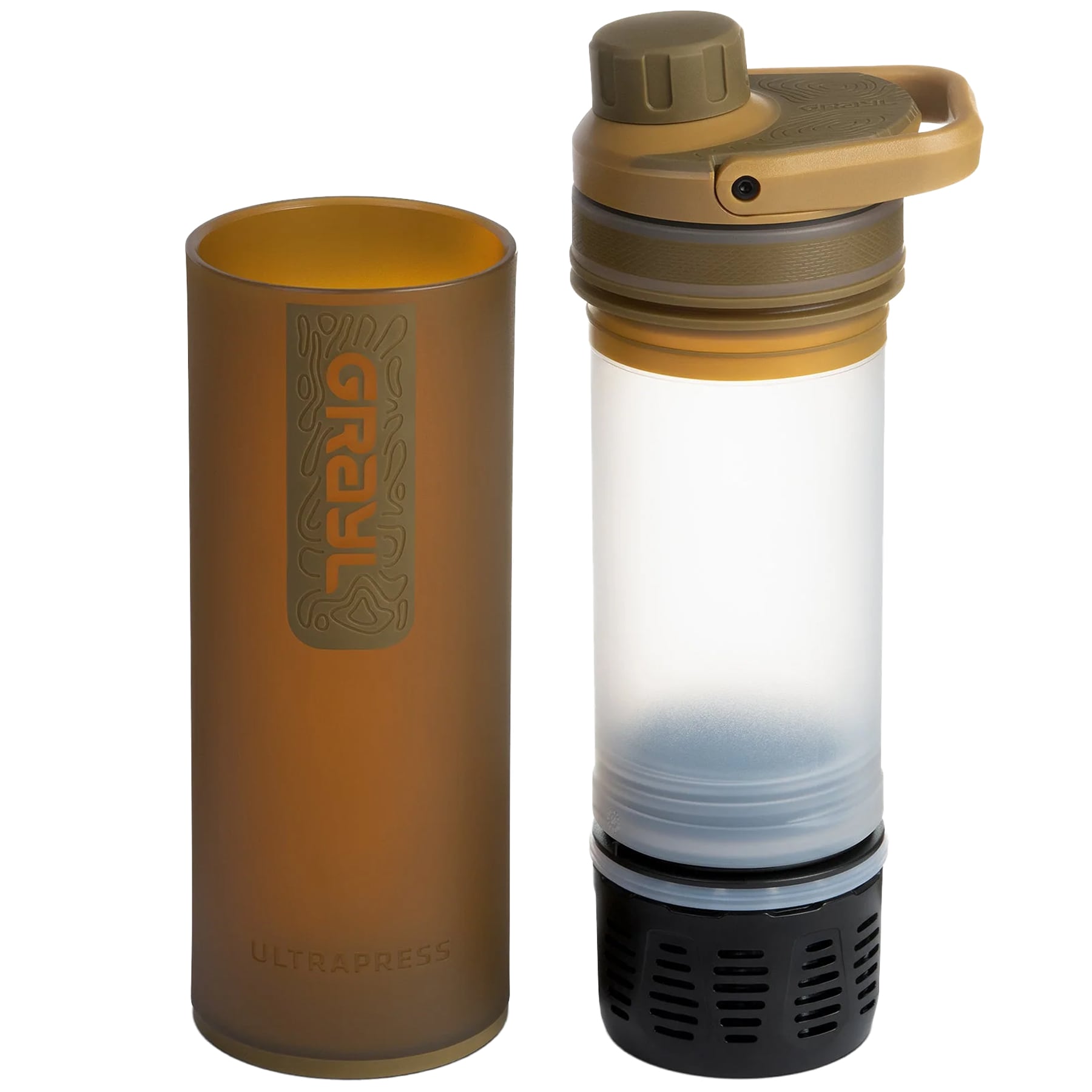 Grayl UltraPress Filter Bottle 500 ml - Coyote Brown