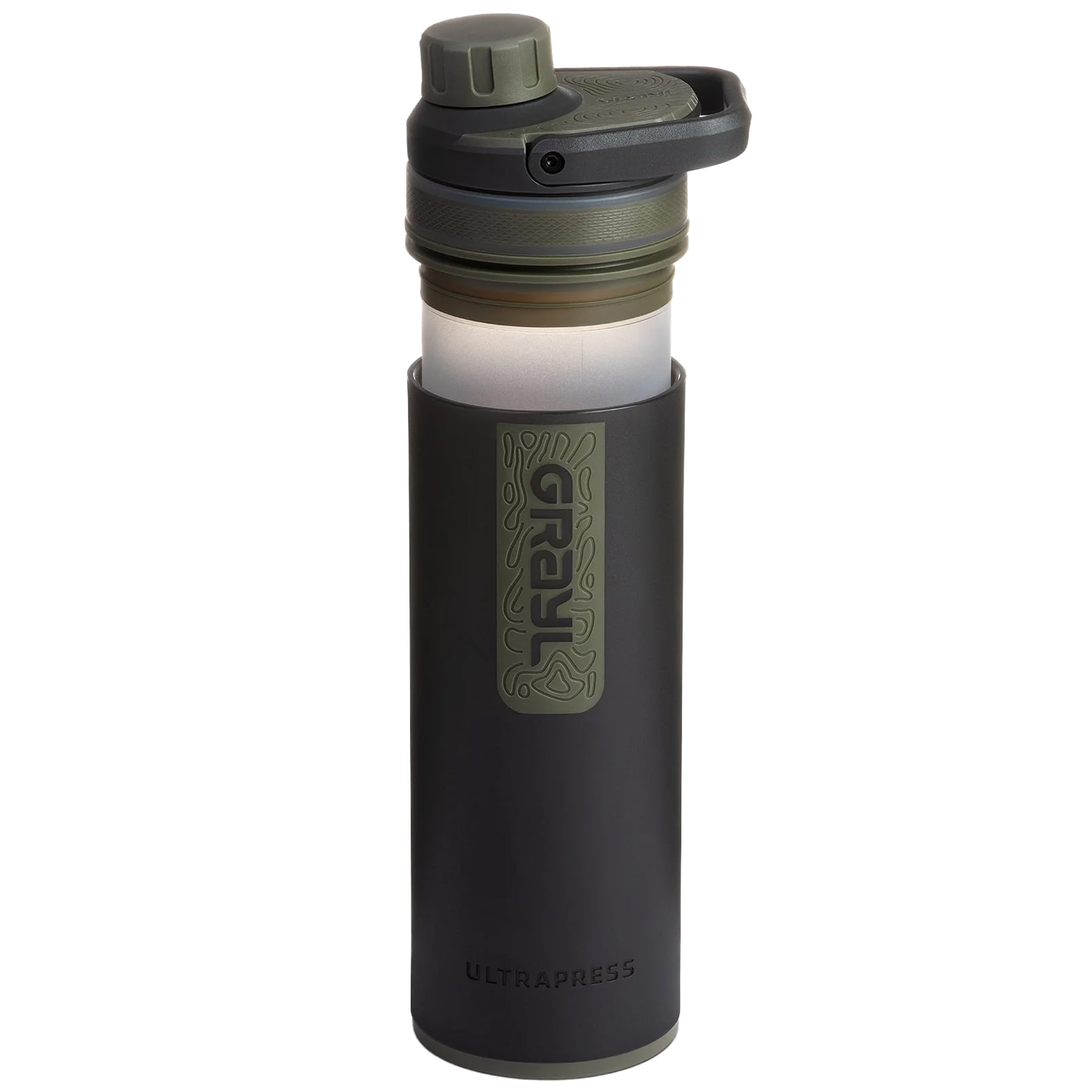 Grayl UltraPress Filter Bottle 500 ml - Camp Black