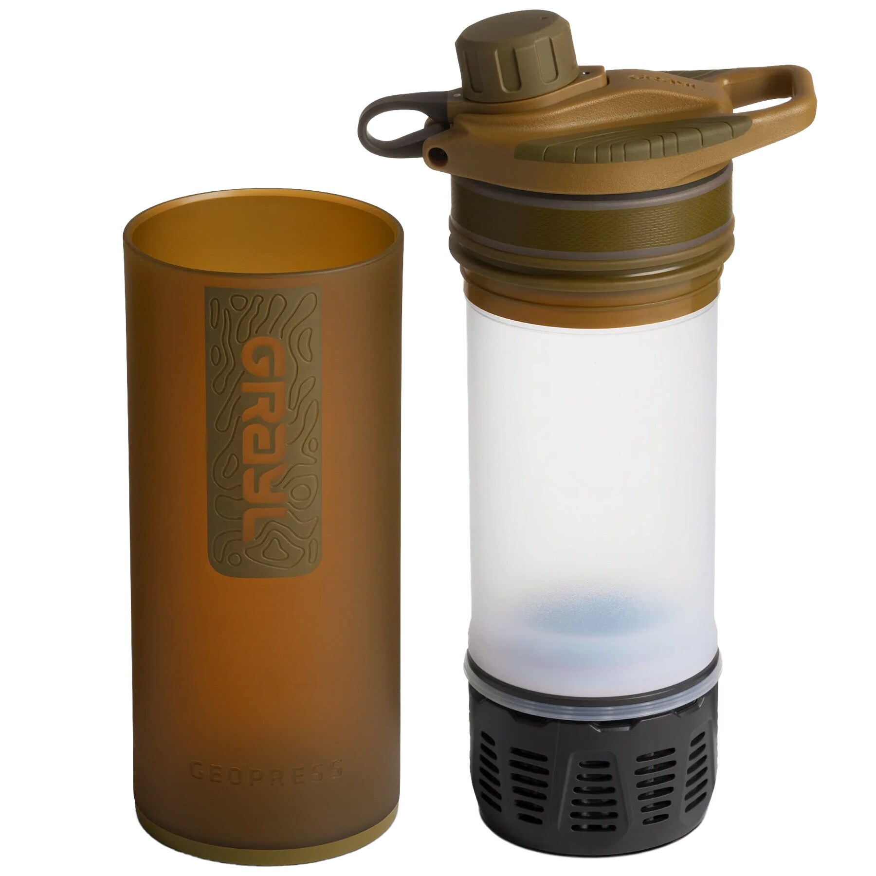 Grayl GeoPress Filter Bottle 710 ml - Coyote Brown