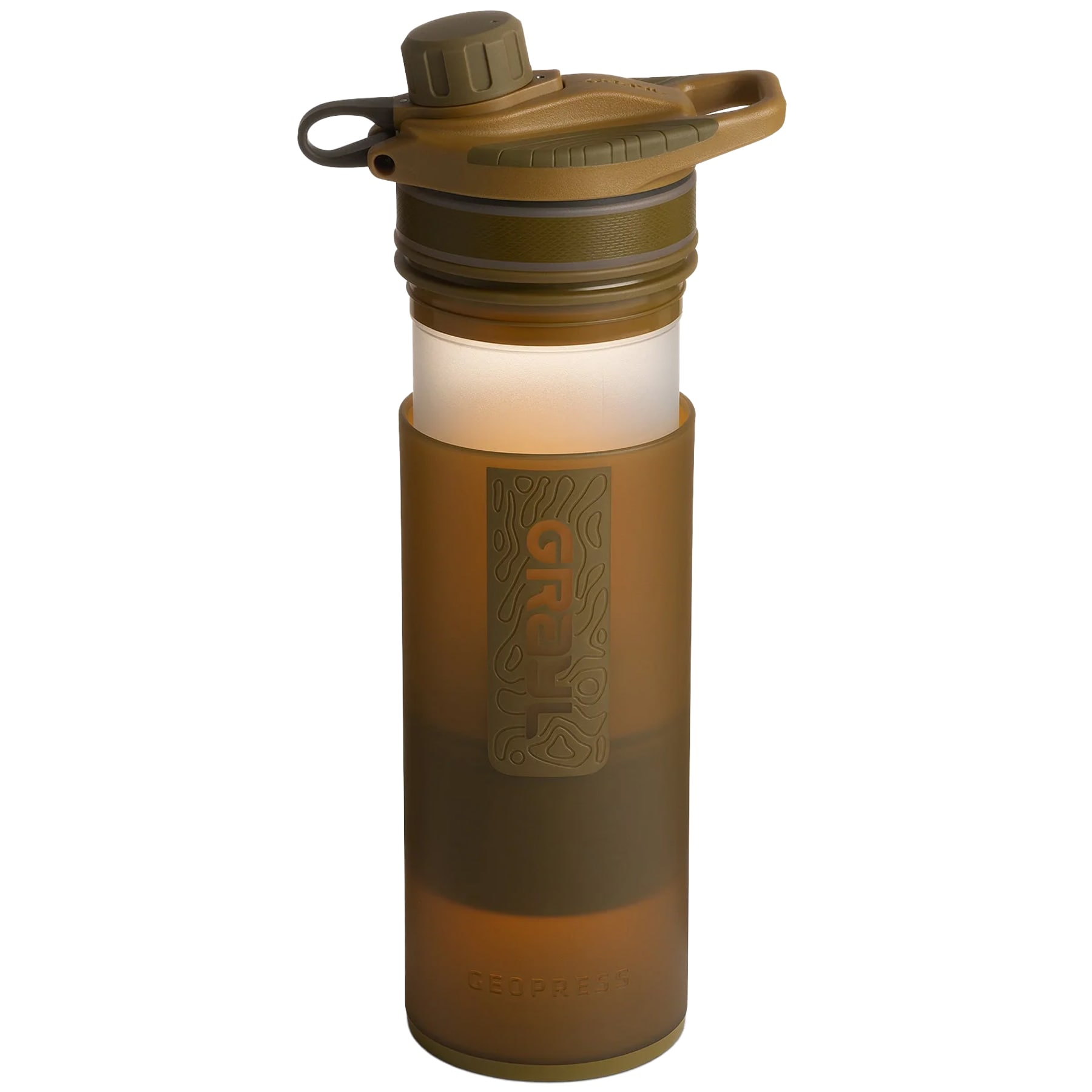 Grayl GeoPress Filter Bottle 710 ml - Coyote Brown