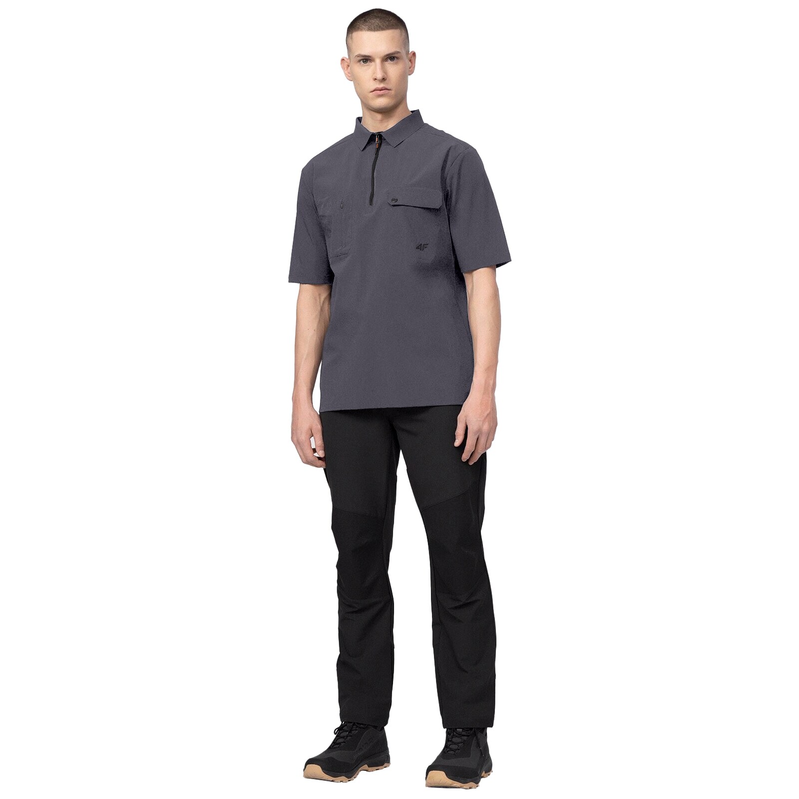 4F KDM060 Short Sleeve Trekking Shirt - Anthracite