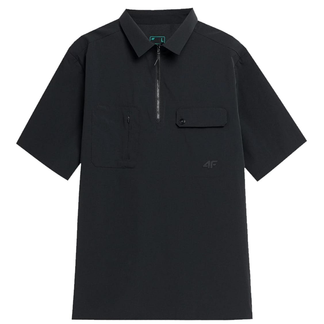 4F KDM060 Short Sleeve Trekking Shirt - Deep Black