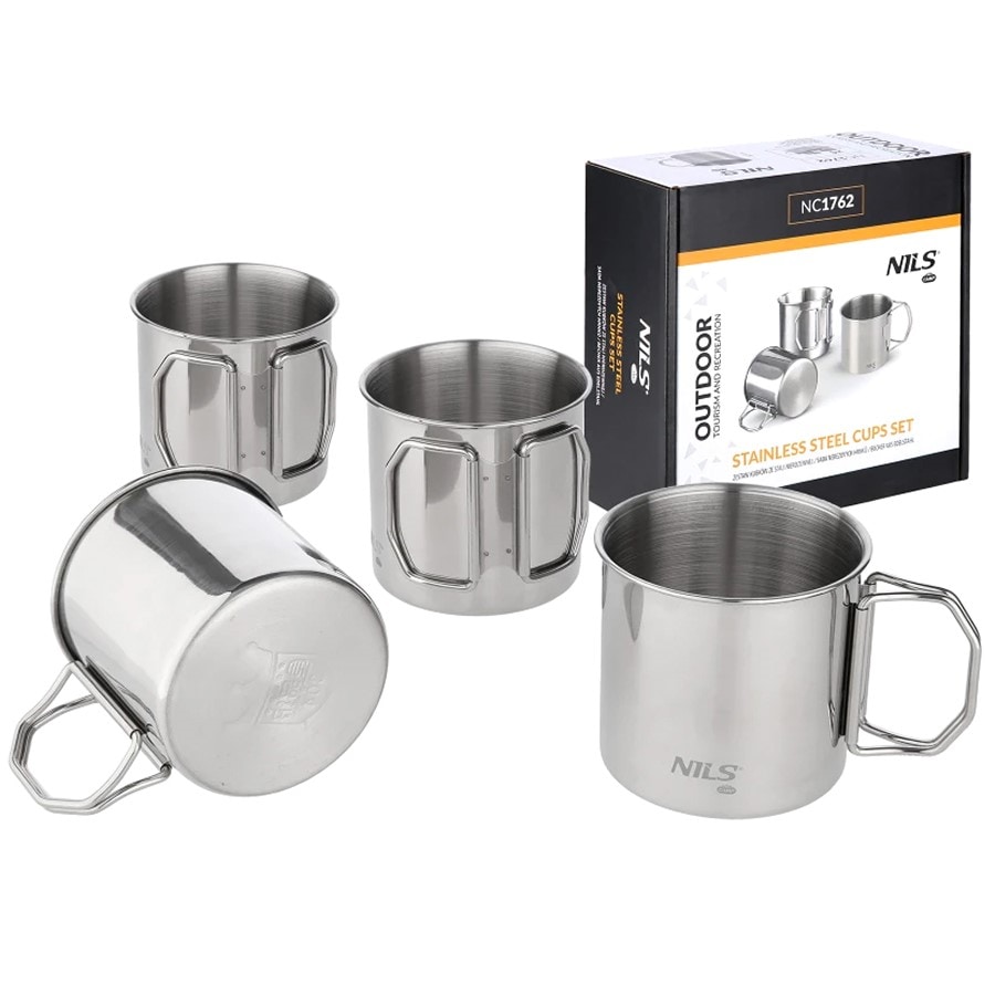 Nils Camp Steel Mug 300 ml - 4 pcs.