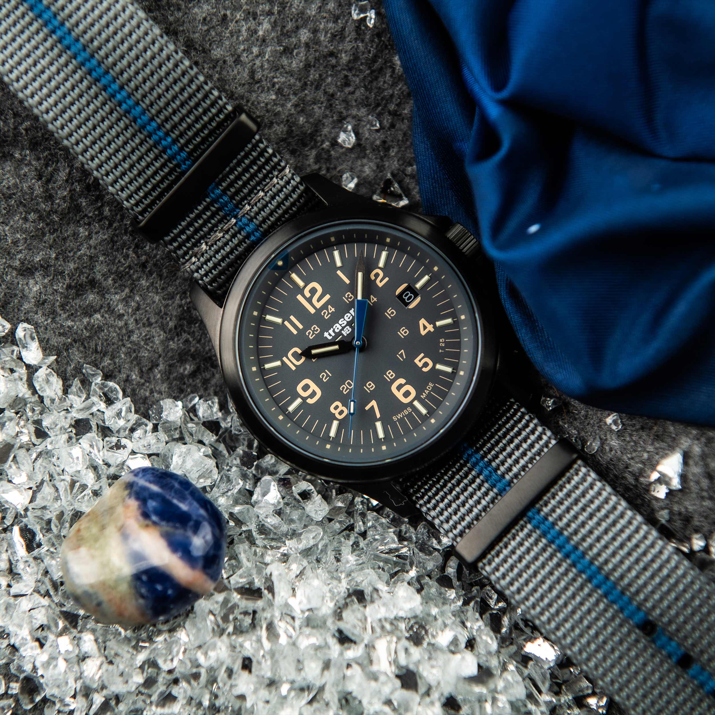 Traser P67 Officer Pro TS Watch - Grey/Blue