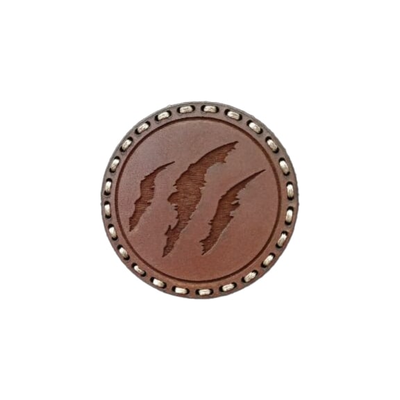 Tigerwood leather patch - Brown