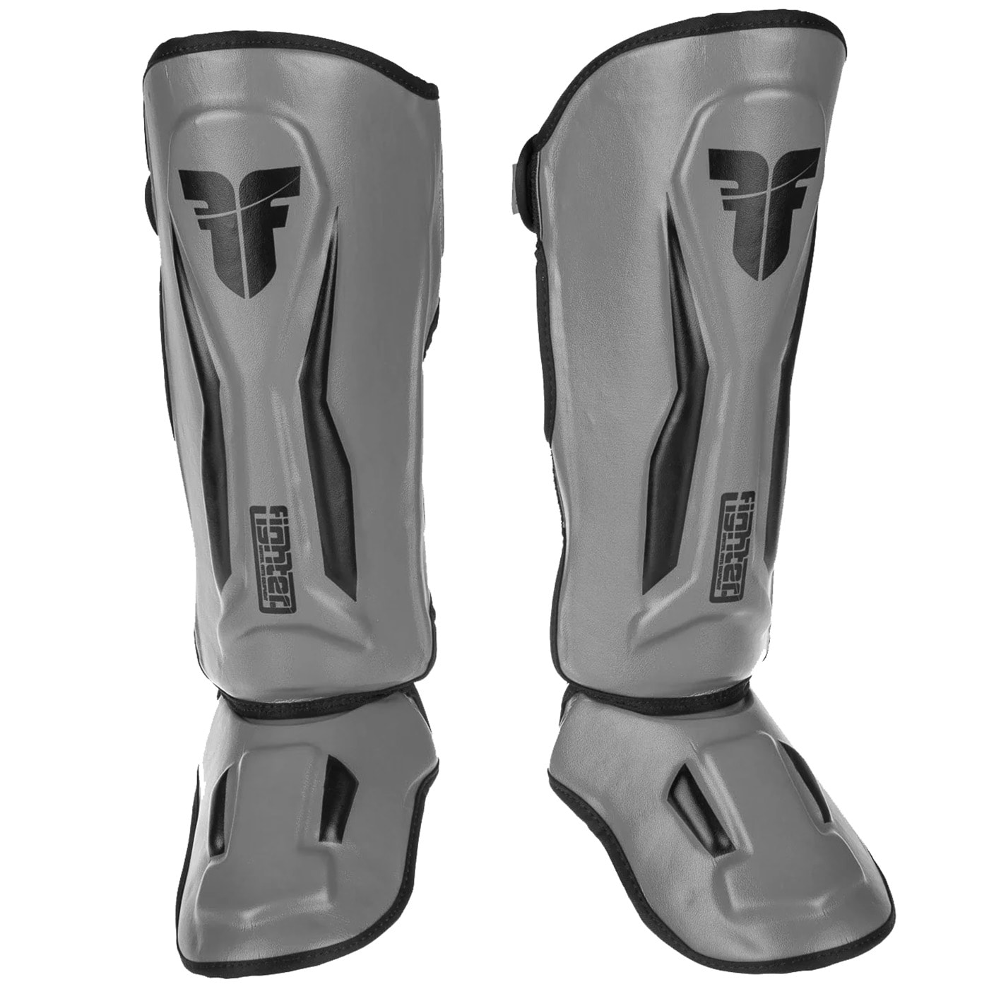 Fighter Thai Ergo tibia, shin and foot protectors - Grey/Black